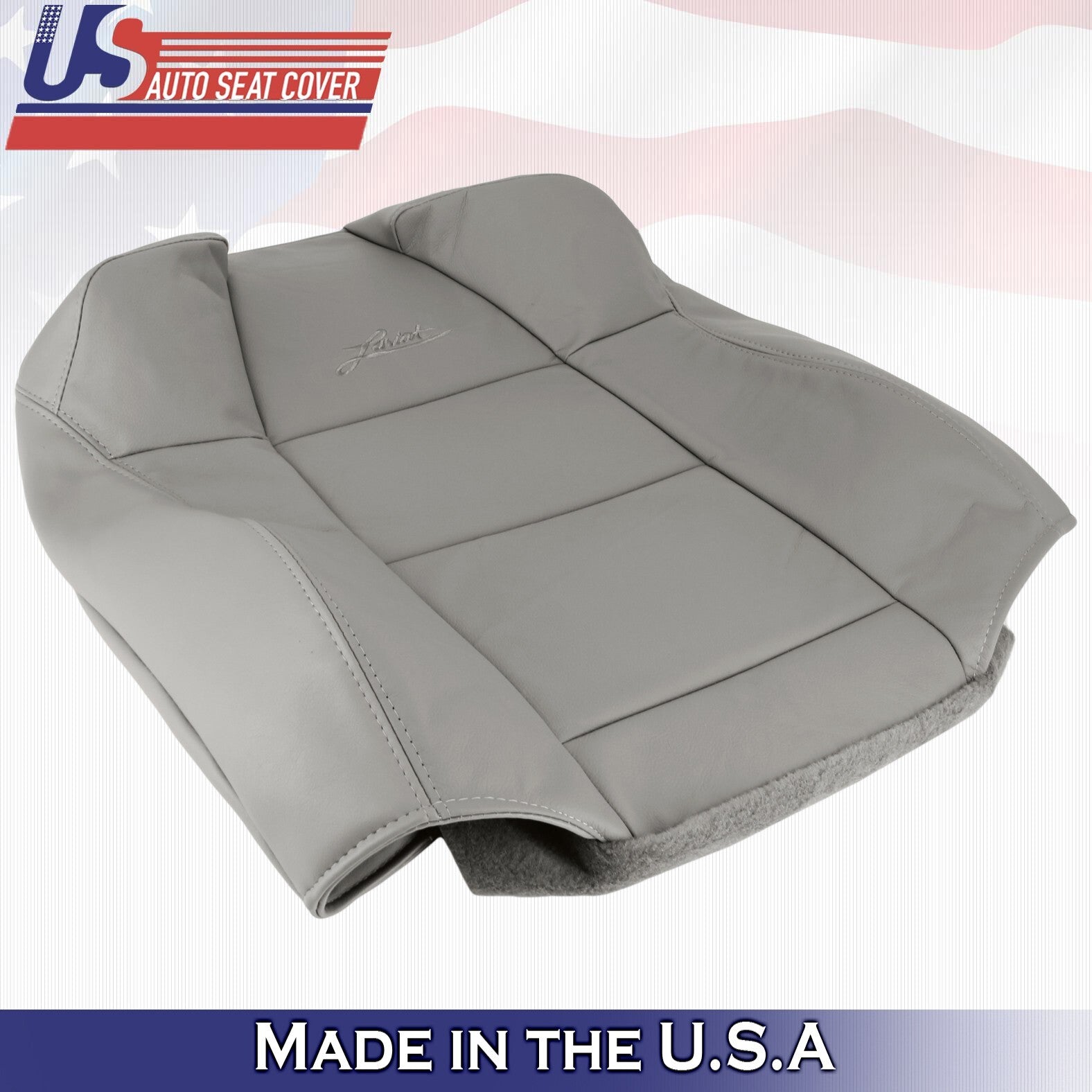 2003 For Ford F150 Extended Cab Passenger Top & Bottom Leather Seat Covers Gray