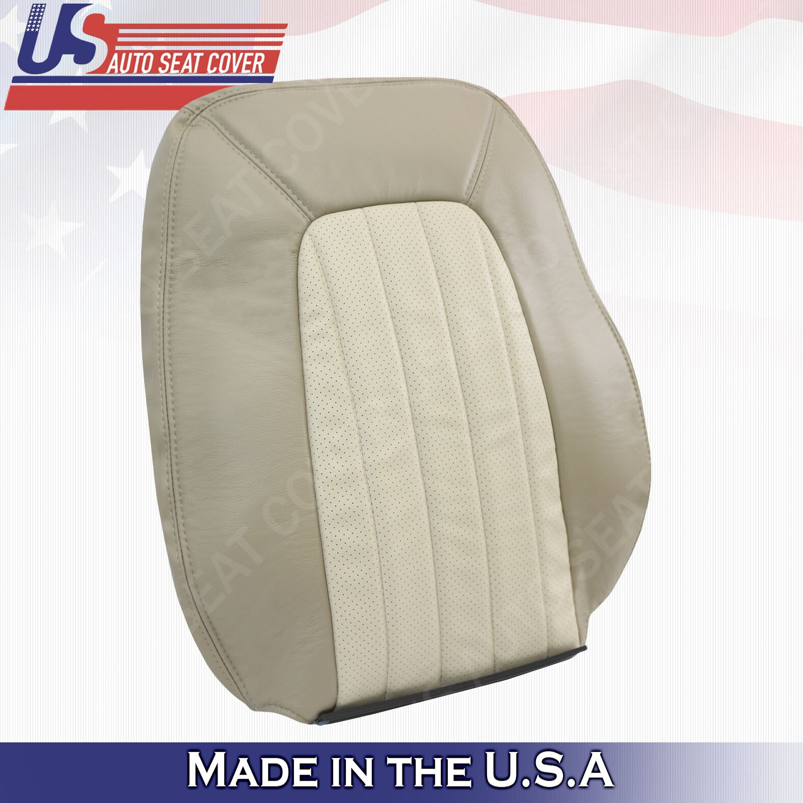 2002- 2005 Mercury Mountaineer PASSENGER TOP Perforated Leather Cover 2-tone Tan