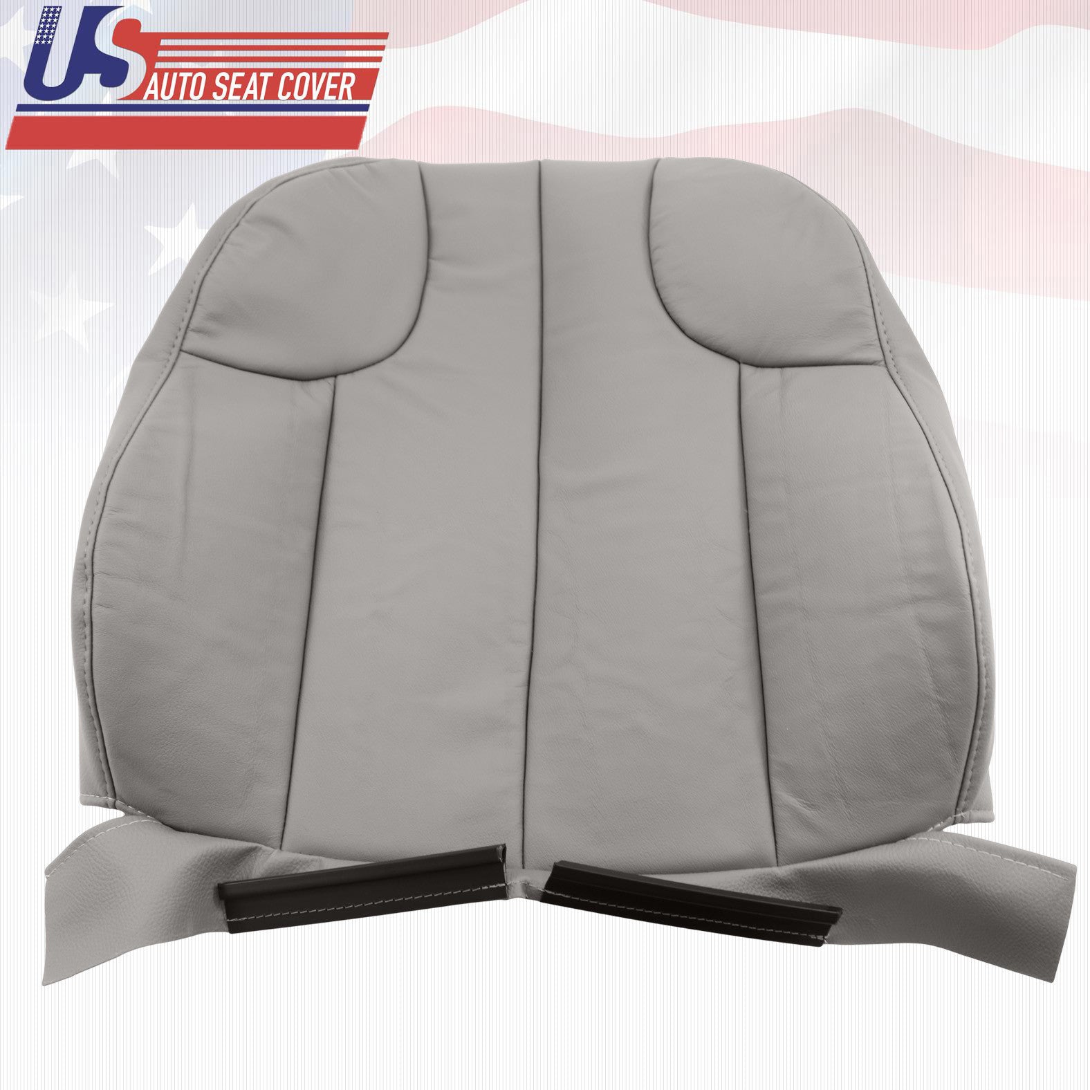 2000 For Jeep Grand Cherokee Laredo Driver Top Lean Back Leather Seat Cover Gray