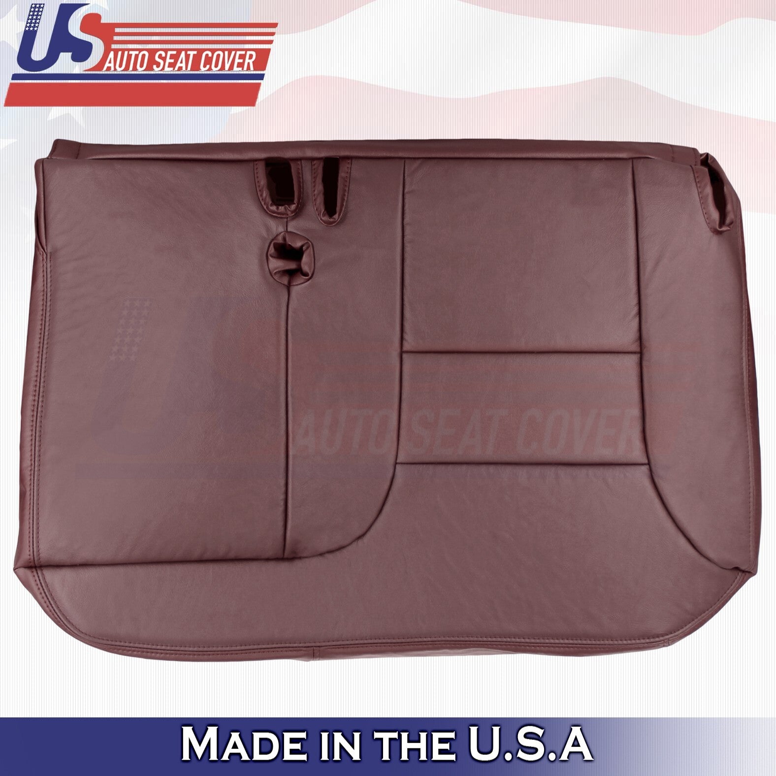 1999 2000 For Chevy Silverado 1500 2500 3500 2 Top & 2 Bottom Leather Covers Red