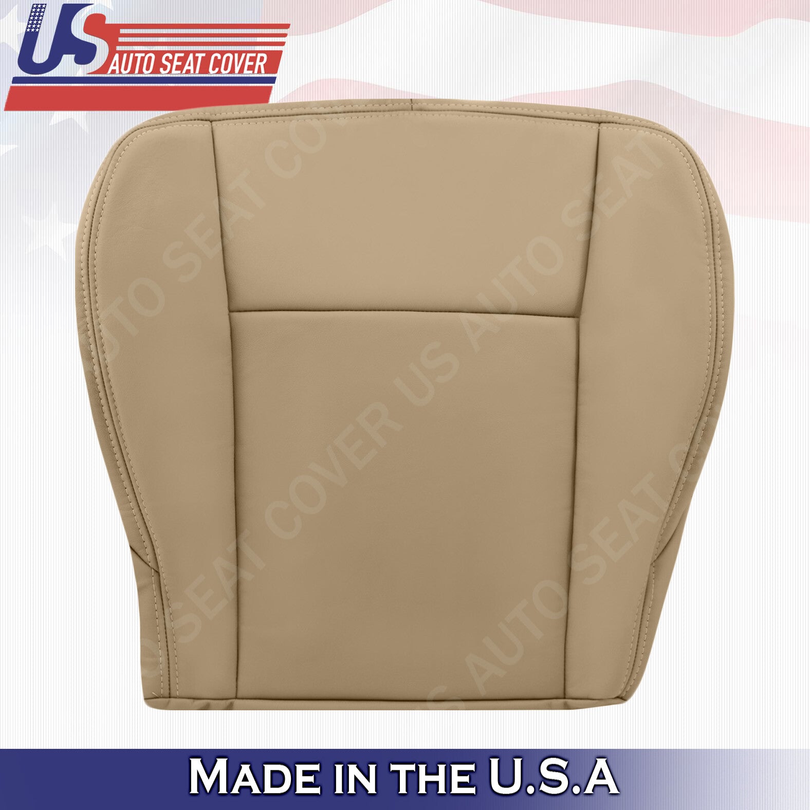 DRIVER PASSENGER Bottom Leather Seat Cover for 2003-2007 Cadillac CTS In "TAN"