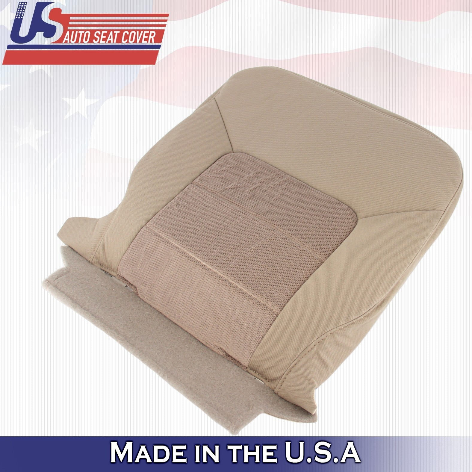 2003 2004 For Ford Expedition XLT 2nd Row Driver Bottom Cloth Seat Cover Tan