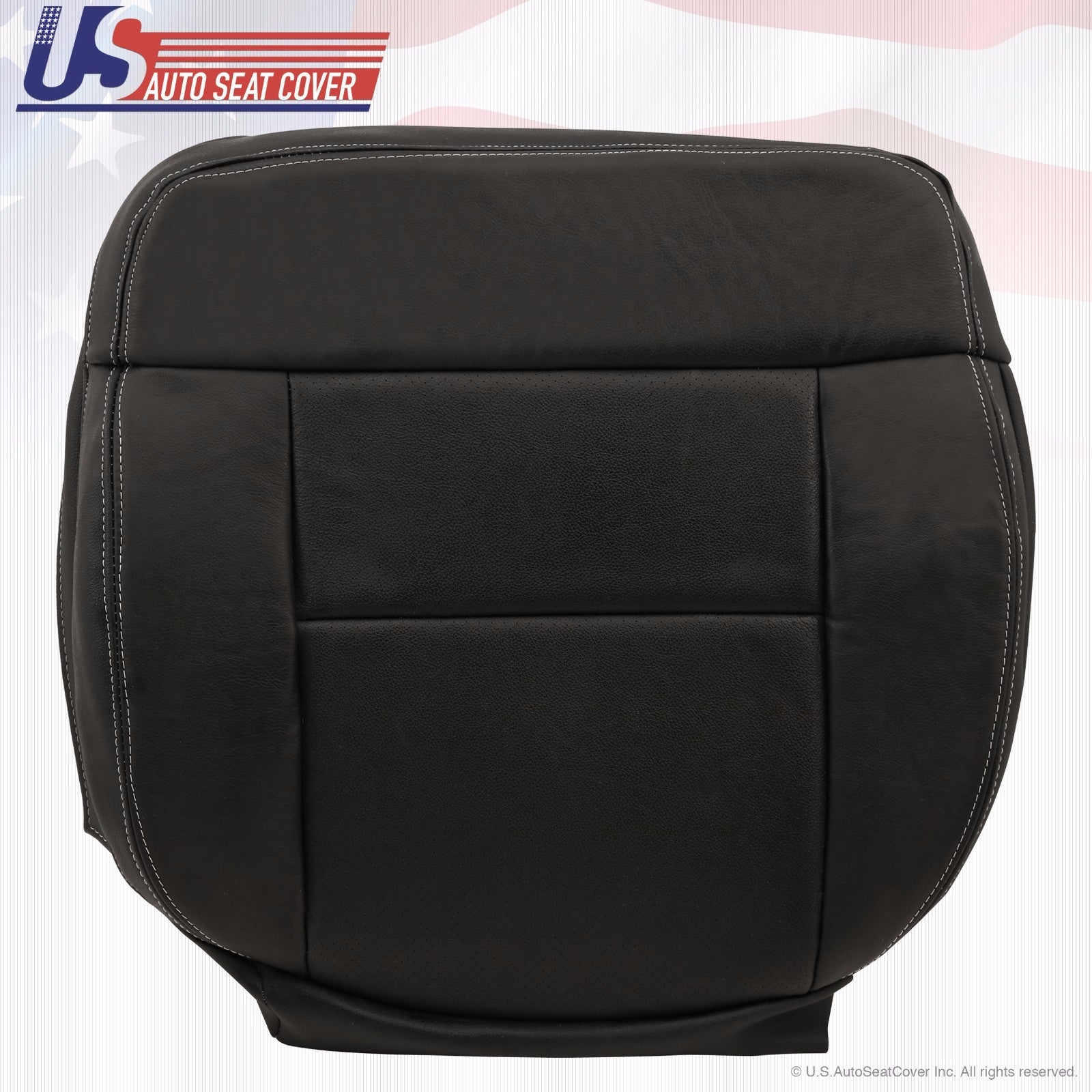 2004 to 08 Ford F-150 FX4 XLT Driver Bottom Leather Seat Cover Black perforated