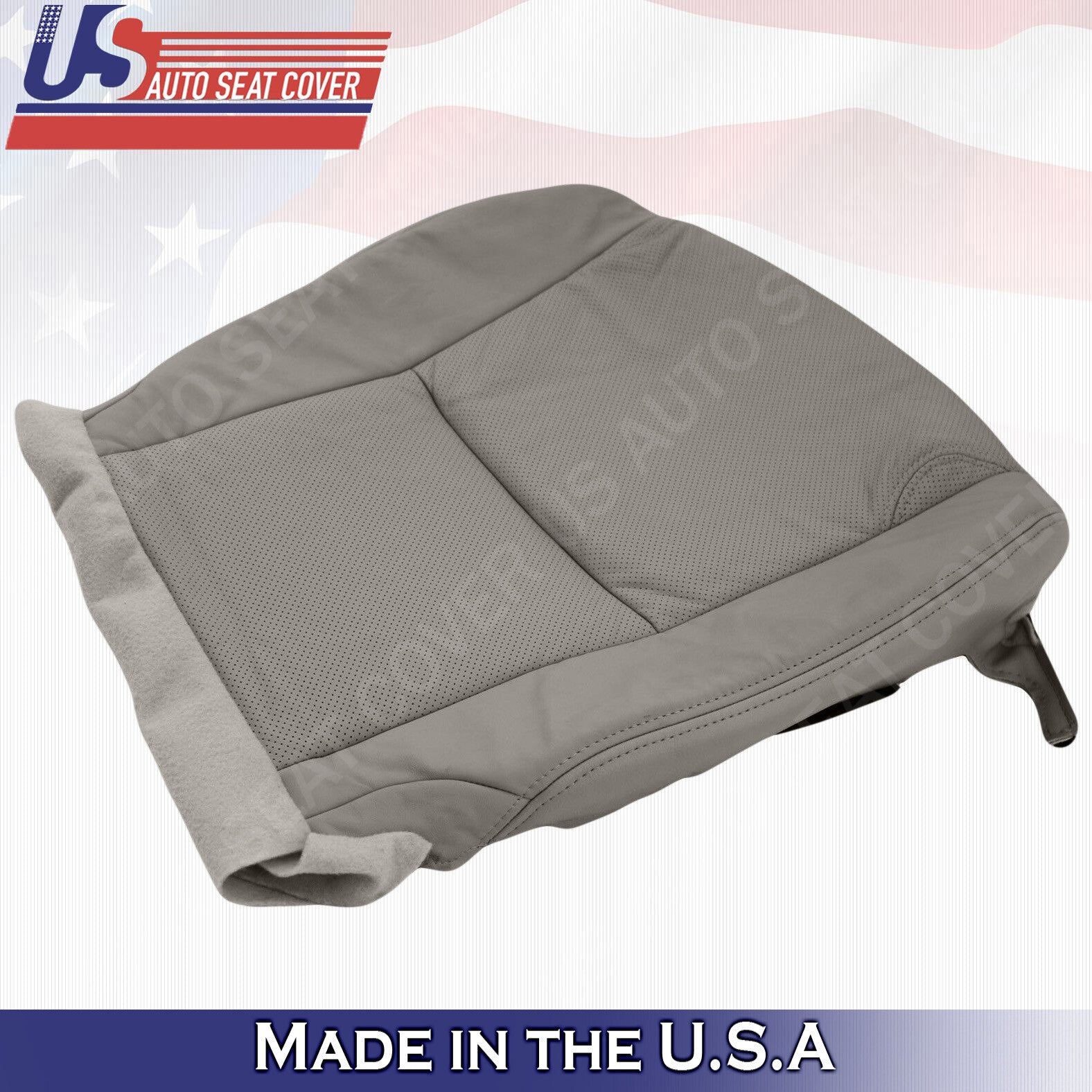 PASSENGER Bottom Leather Perforated Seat Cover GRAY For 2006 2007 Lexus GS350