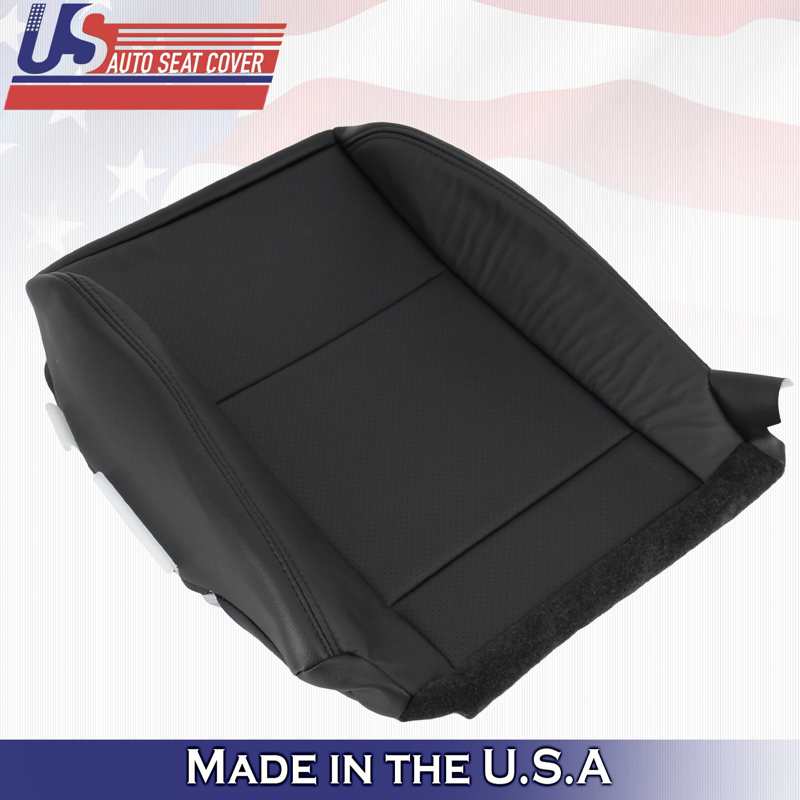 2010 For Ford Explorer Driver & Passenger Bottom Leather Seat Covers Black