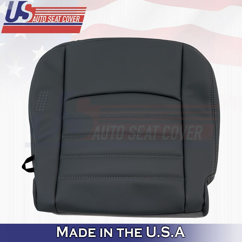 2013 to 2018 For Dodge Ram Passenger Bottom Synthetic Leather Seat Cover Black