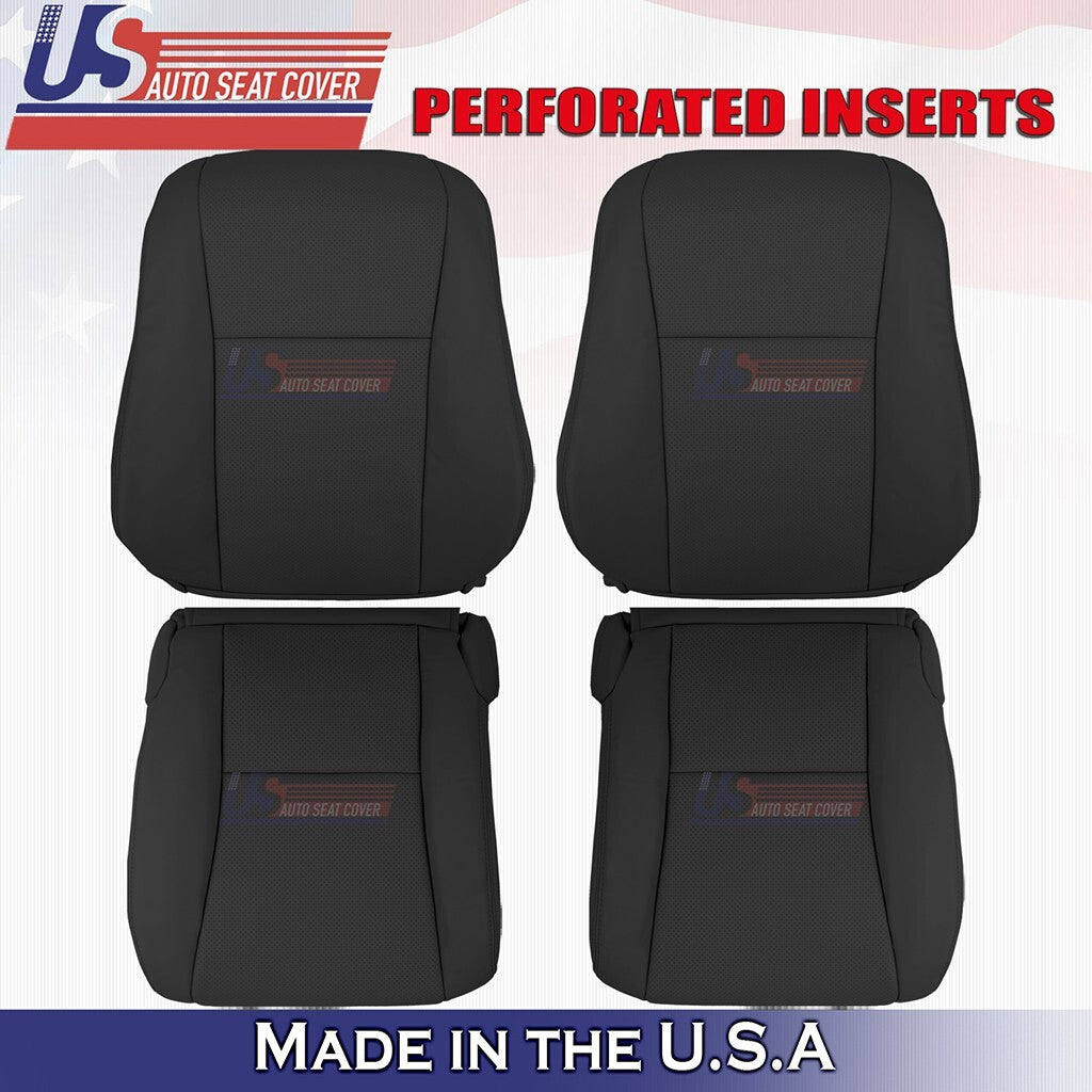 2007 to 2012 For Lexus LS600h Front Set Bottoms &Tops Leather Cover Black
