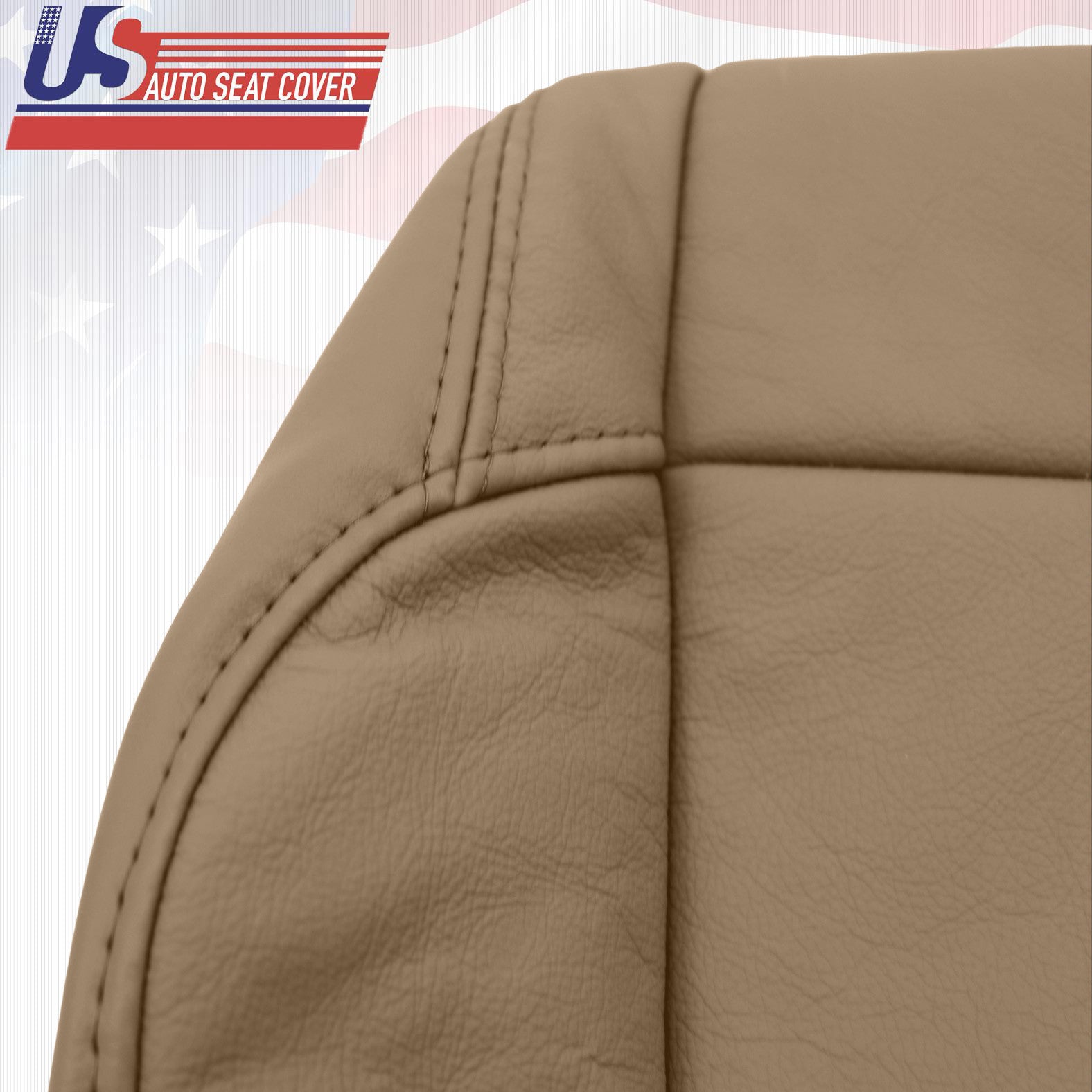 1999 FORD EXPLORER XLT LEATHER DRIVER BOTTOM 'OEM' REPLACEMENT SEAT COVER IN TAN