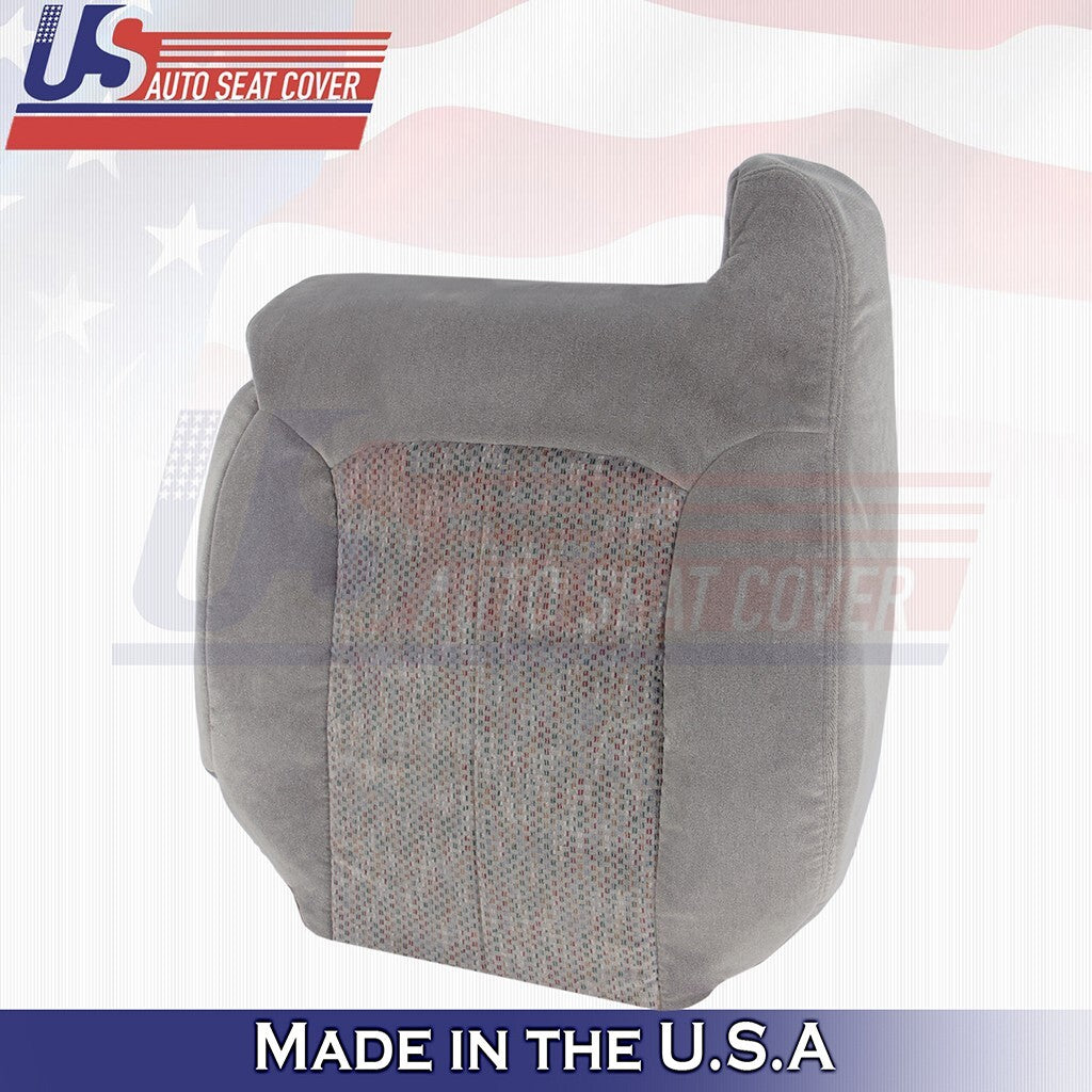 2000 to 2002 For Chevy Suburban Tahoe Driver Top Cloth Seat Cover Pewter Gray