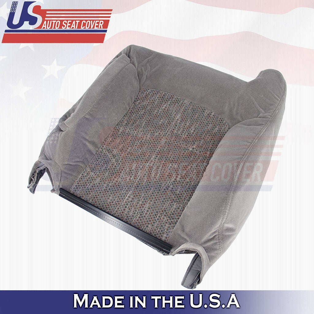 2000 to 2002 For Chevy Suburban Tahoe Driver Top Cloth Seat Cover Pewter Gray