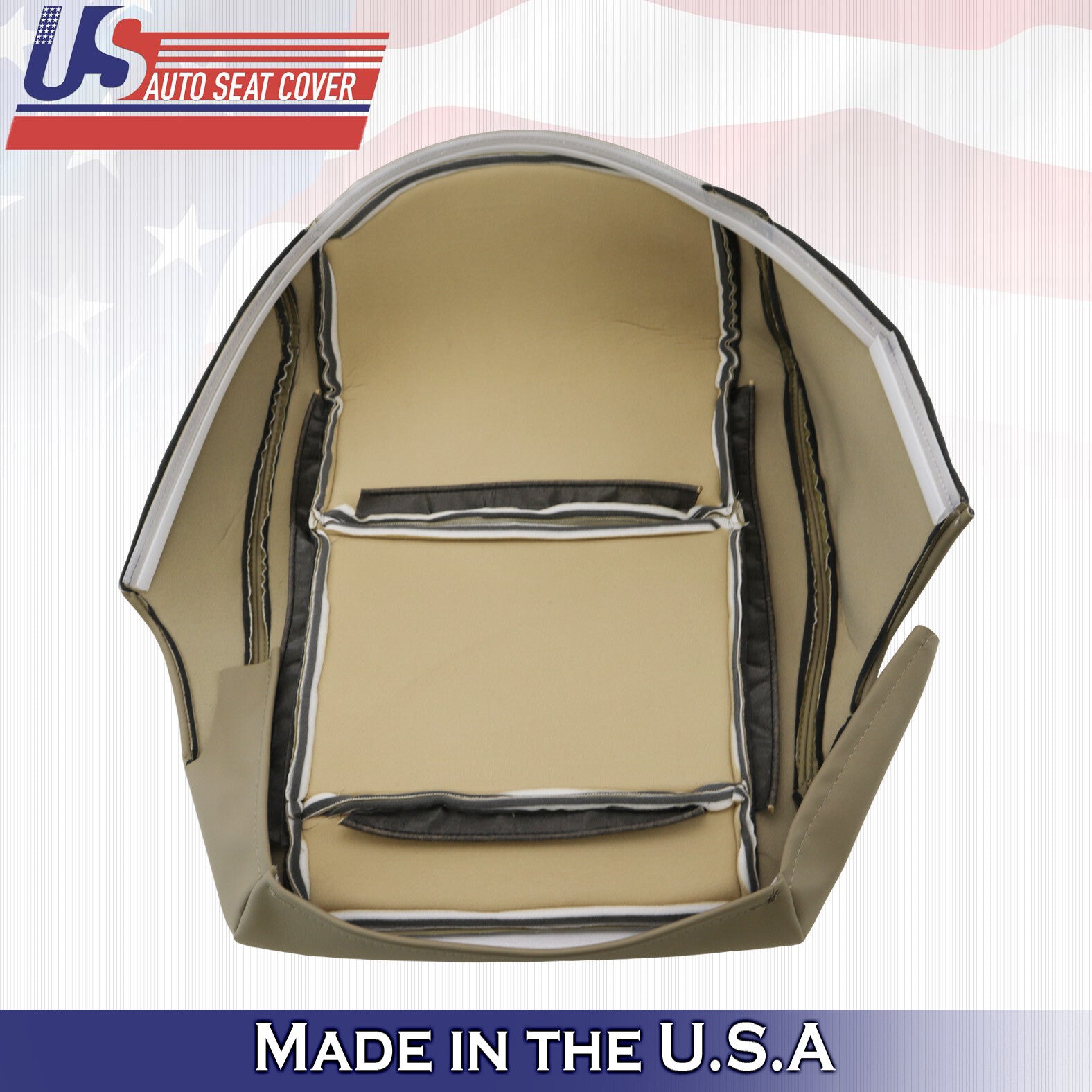 1990 - 1997 Front Driver Bottom Tan Leather Seat Cover Fits Toyota Land Cruiser