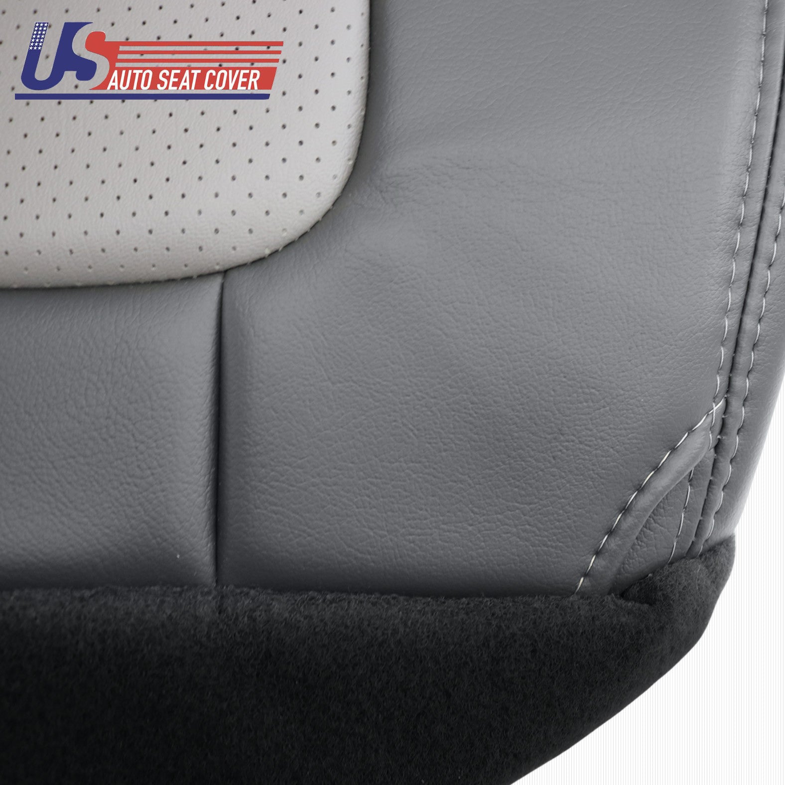 2001 Ford F-250 Platinum Driver Passenger Bottom Seat Covers 2Tone Gray TRM: A2