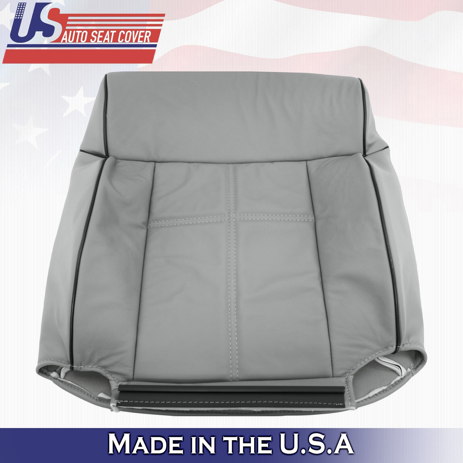 Gray Front Upper Backrest Leather Seat Cover FOR 2006 2007 2008 Lincoln Mark LT