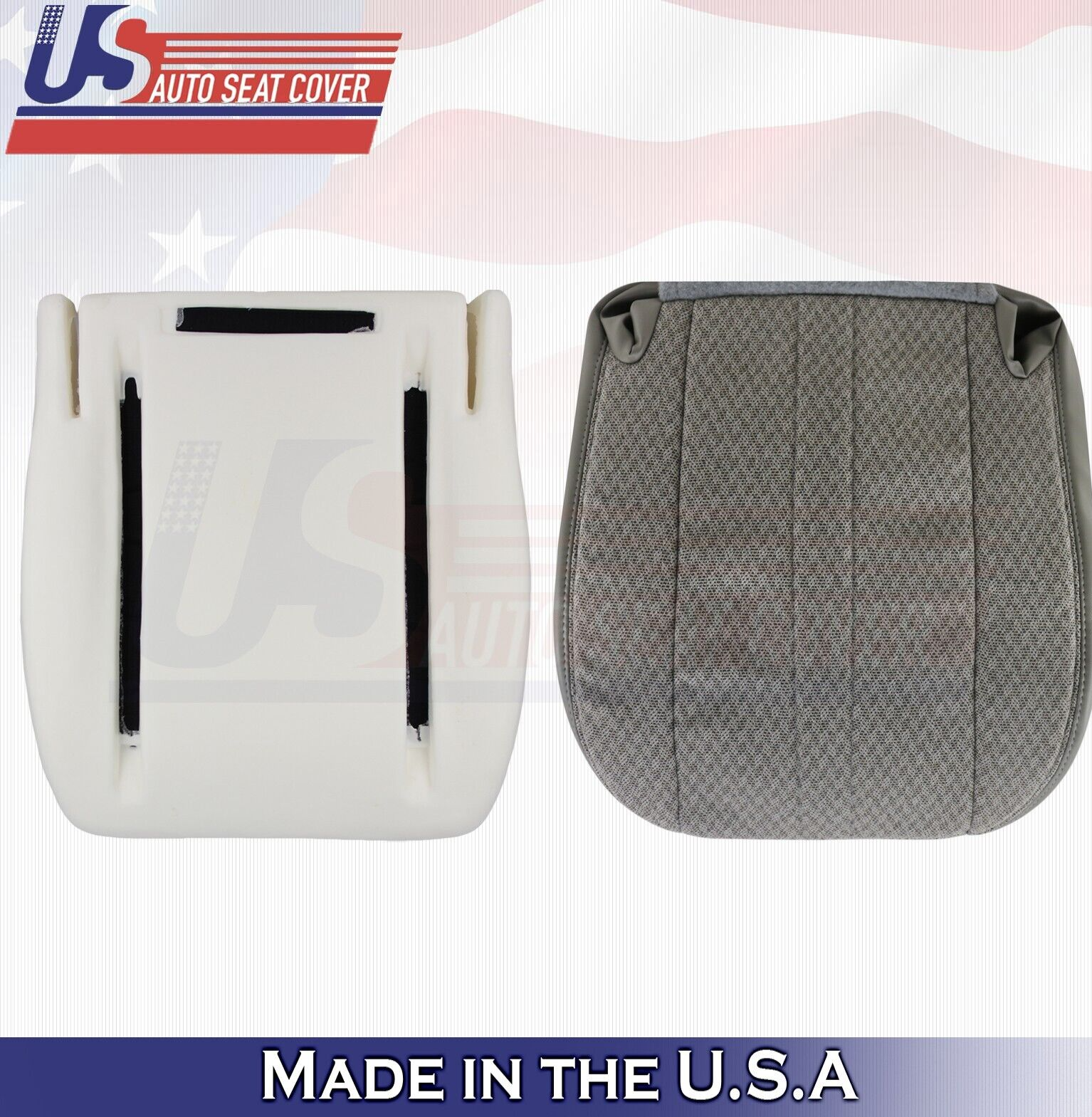 2003 2004 For Chevy Express 1500-3500 Passenger Bottom Cloth Cover & Foam Gray