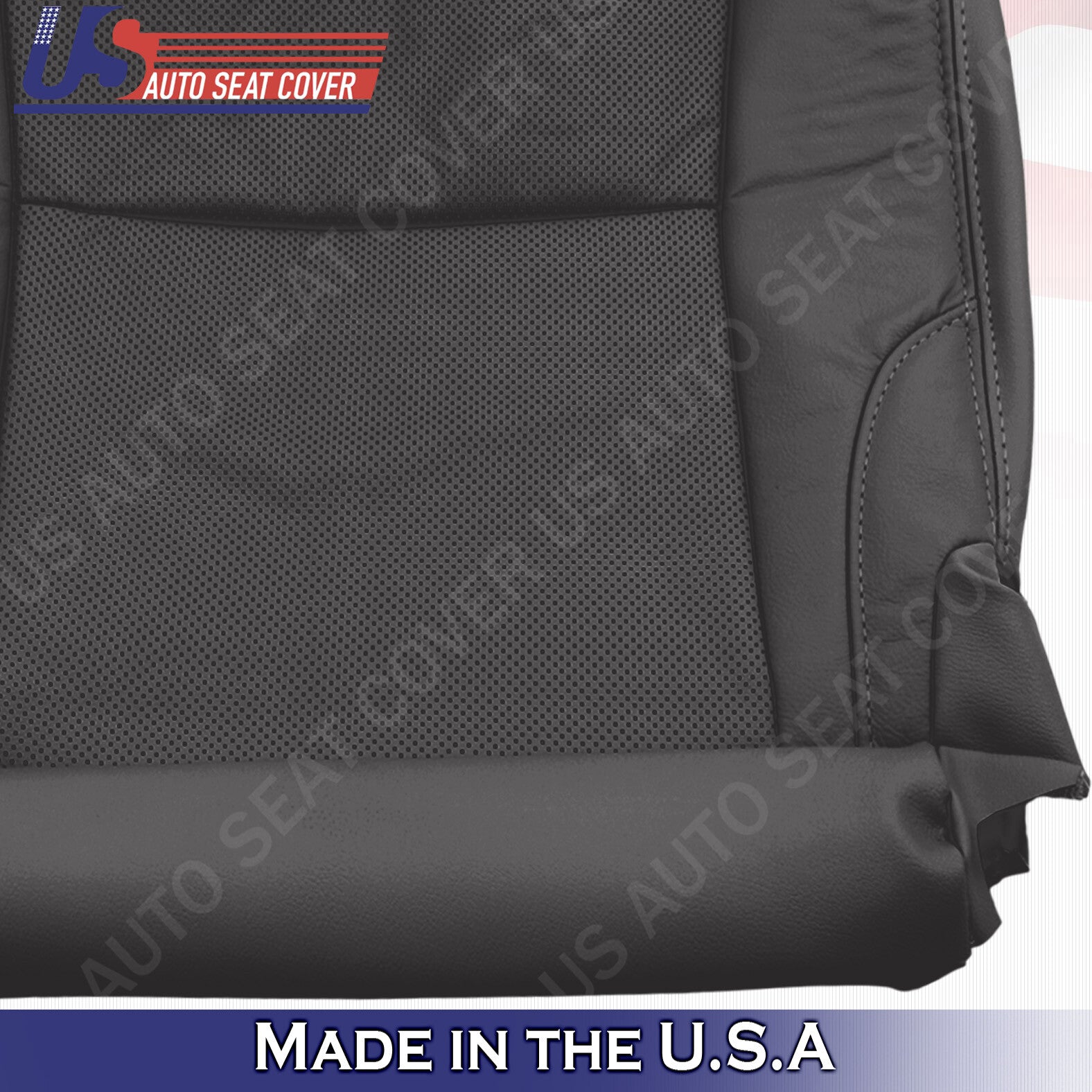 Fits 2006 2007 Lexus IS 250 350 Driver Passenger Bottom Leather Seat Cover Black