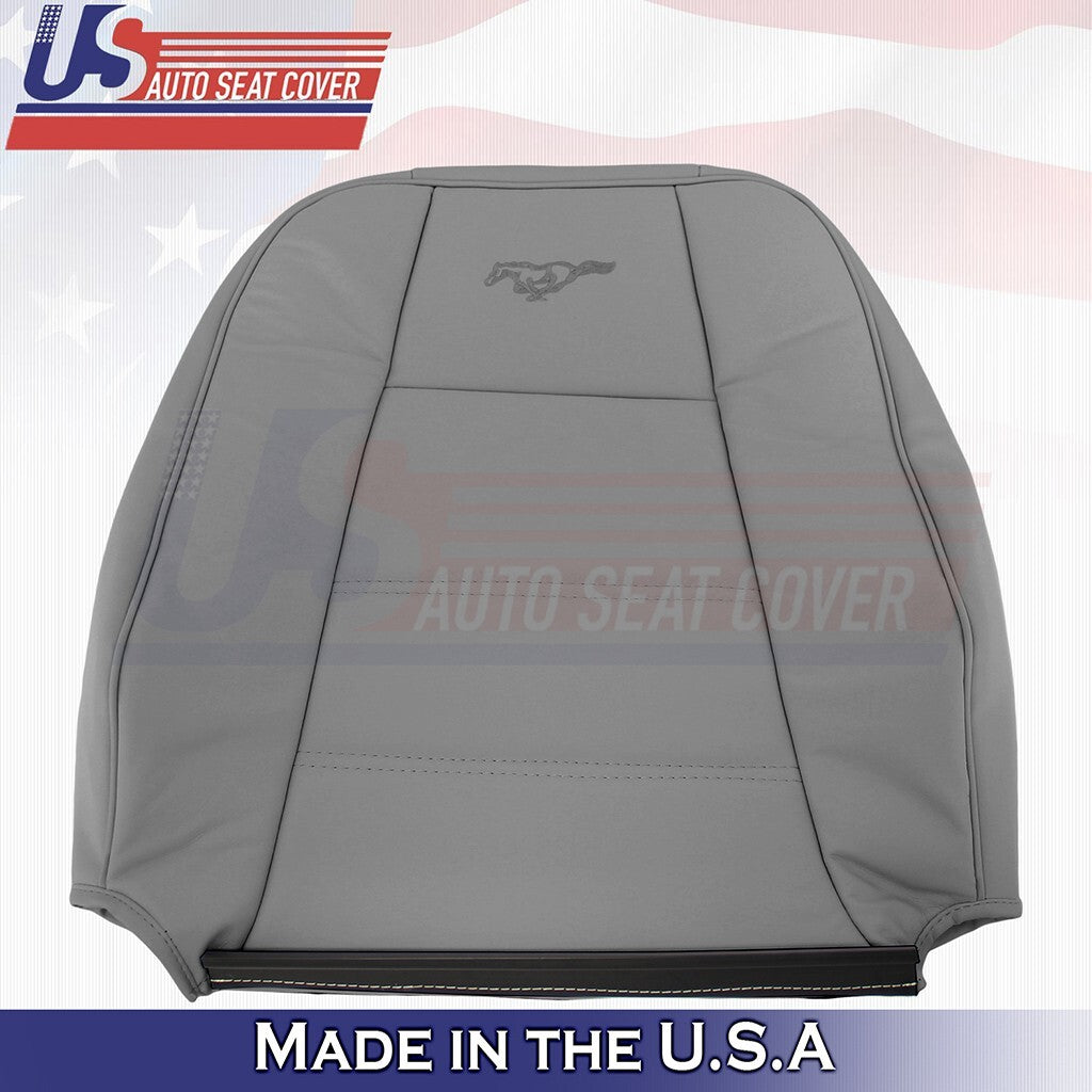 1999-2004 FOR Ford Mustang V6 Front Driver & Passenger Tops Leather Cover Gray