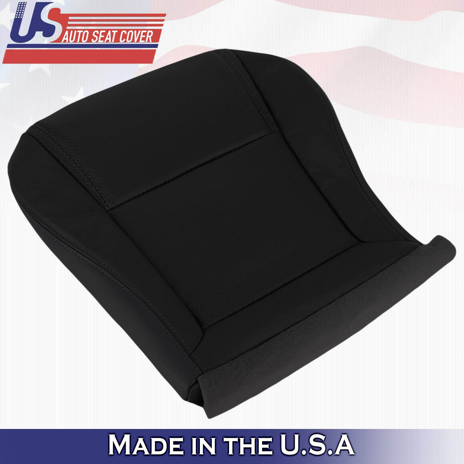 2004 For Honda Pilot Driver & Passenger 2x Bottom Perforated Leather Covers BLK