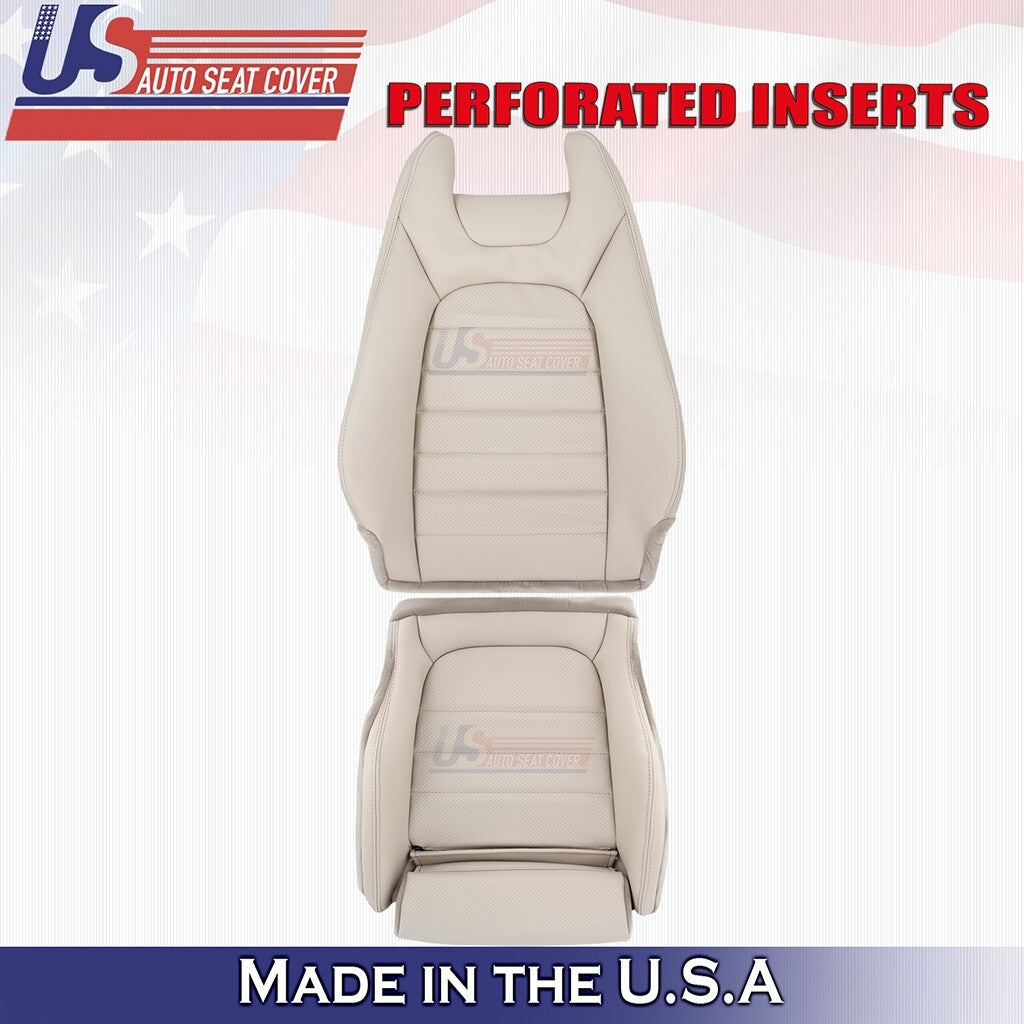 2015 to 2021 Fits Mercedes Benz C250 Front Set Bottoms &Tops Vinyl Cover Tan