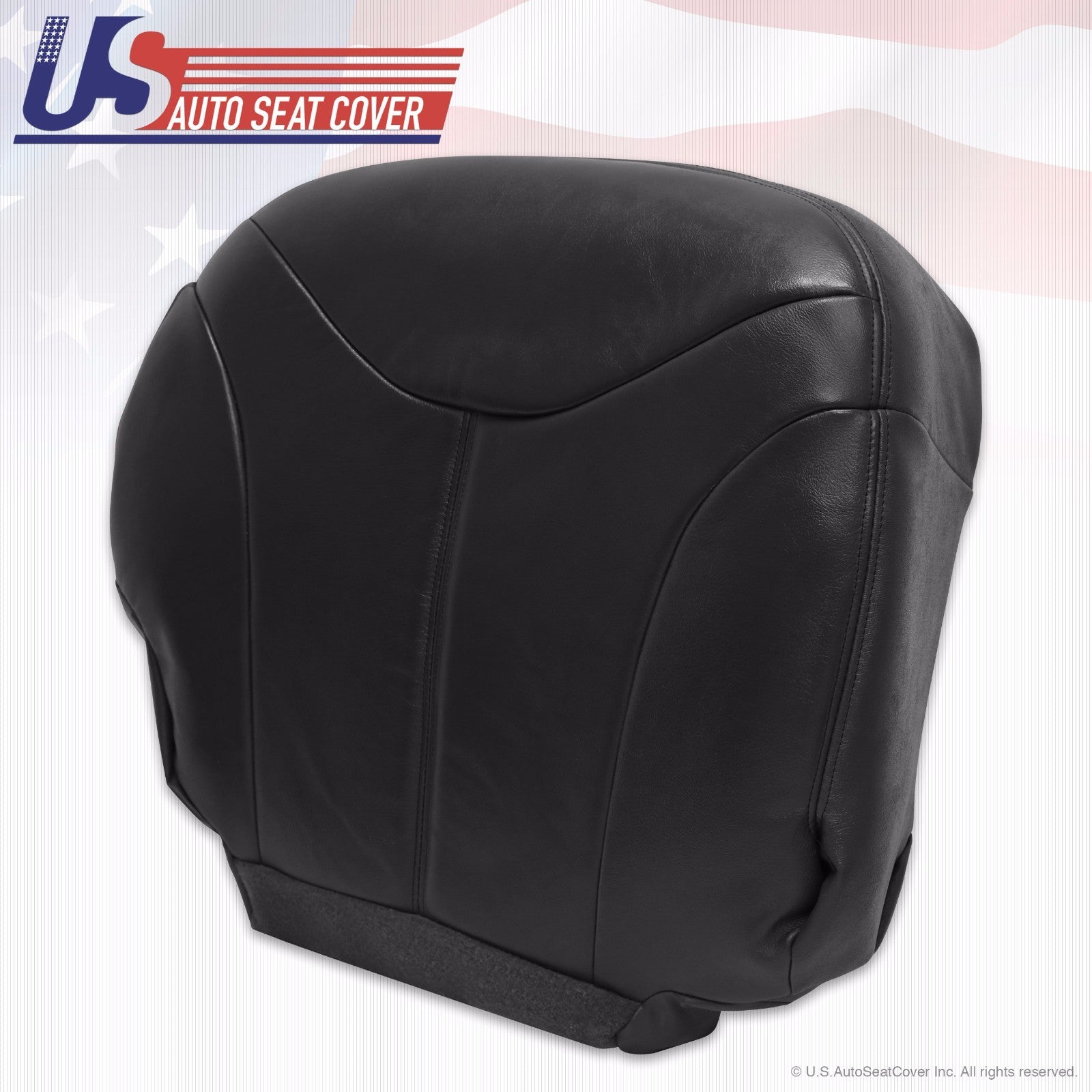 2001 GMC Sierra 2500 2500HD Driver-Passenger Bottom Leather Seat Cover Dark Gray