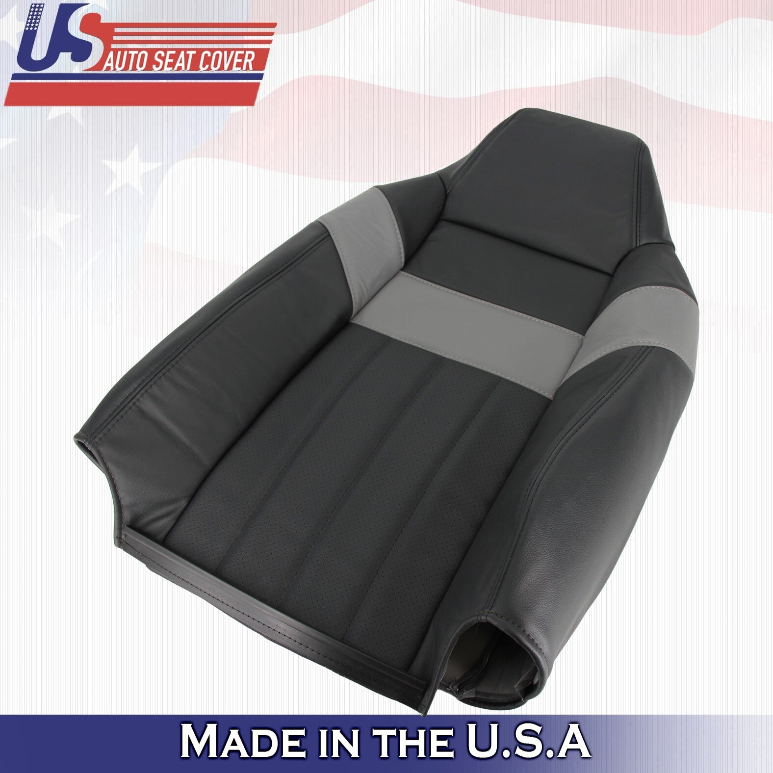 2005 For Ford F250 F350 Harley Davidson Driver Top & Bottom Leather Covers Black