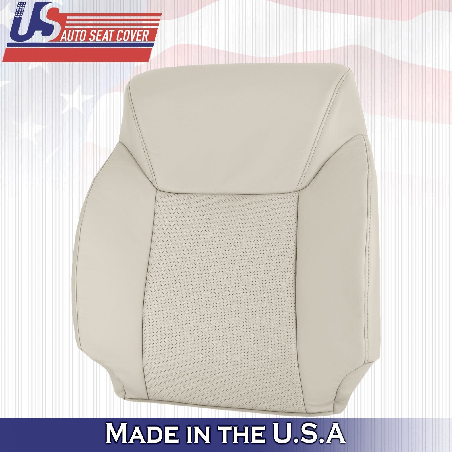 2012 to 2015 For Lexus LX570 2x Tops & 2x Bottoms Leather w/Perf Covers Lt Tan