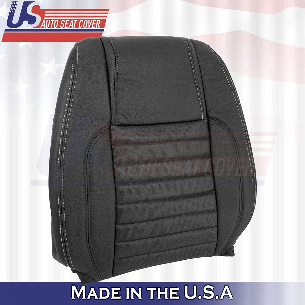 2010 to 2014 For Ford Mustang GT Passenger Top Leather w/Perf Insert Cover Black