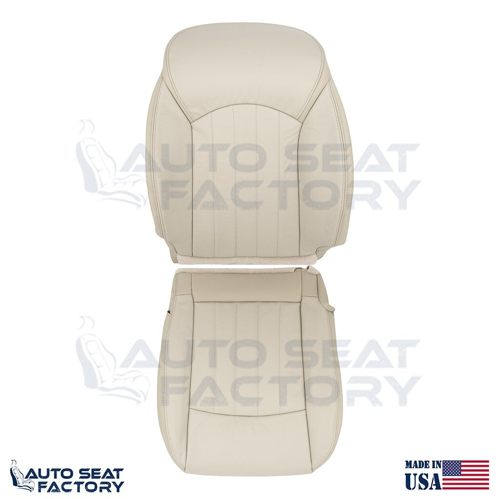 2014 - 2017 Fits Infiniti QX50 Driver Top & Bottom Wheat Leather Seat Covers