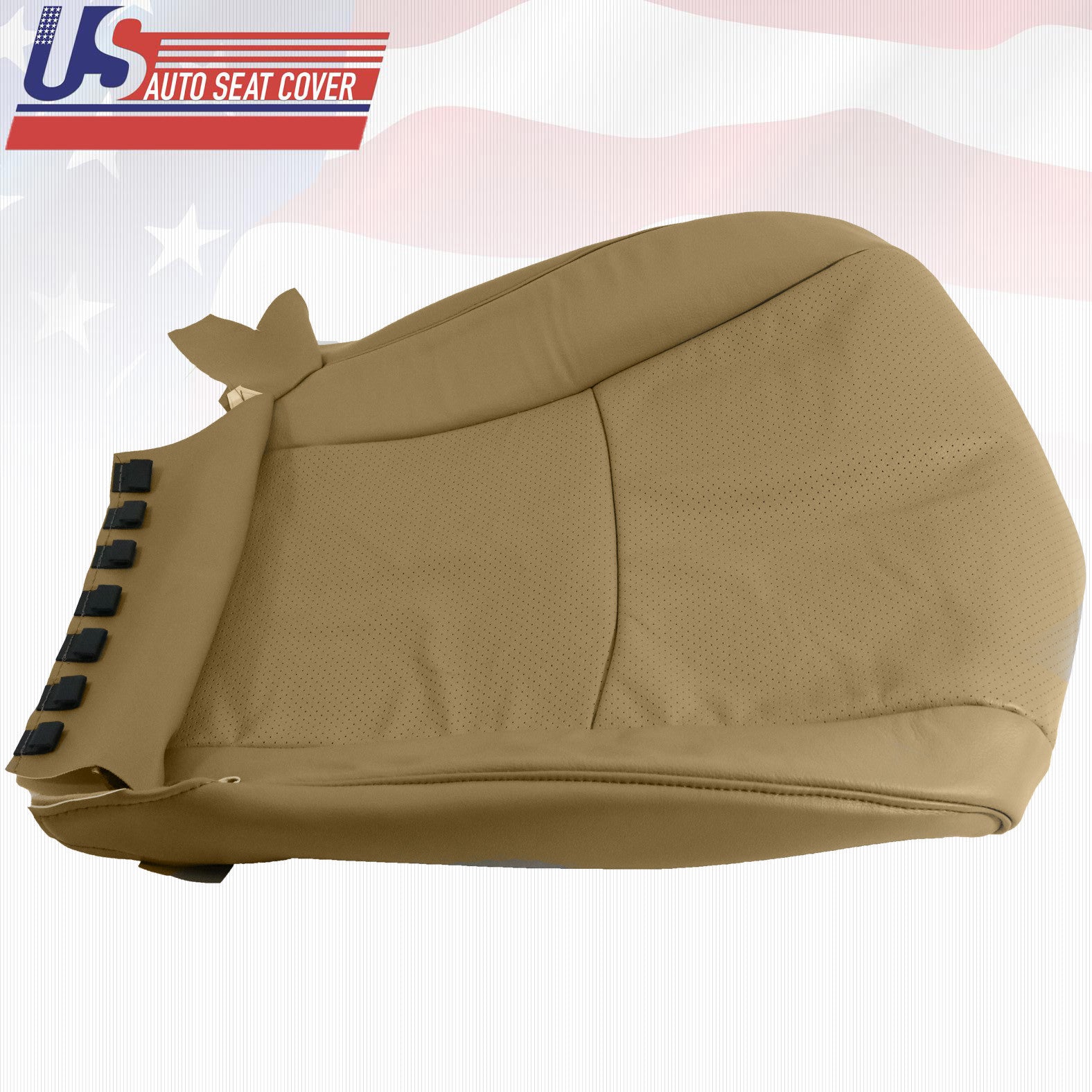 Fits 2004 - 2007 Highlander Front Passenger Seat Cover Perforated Leather Tan