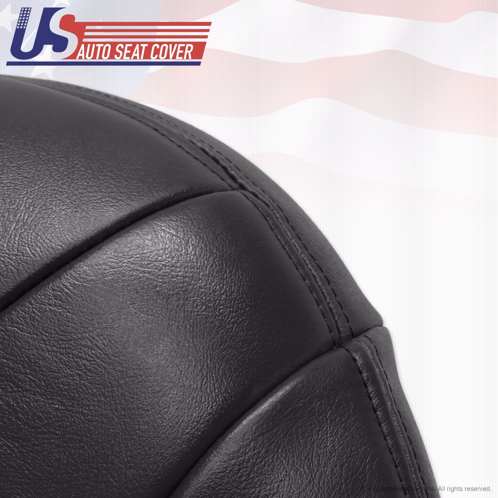 2001 2002 GMC Sierra 3500 Driver Bottom Replacement Leather Seat Cover Dark Gray