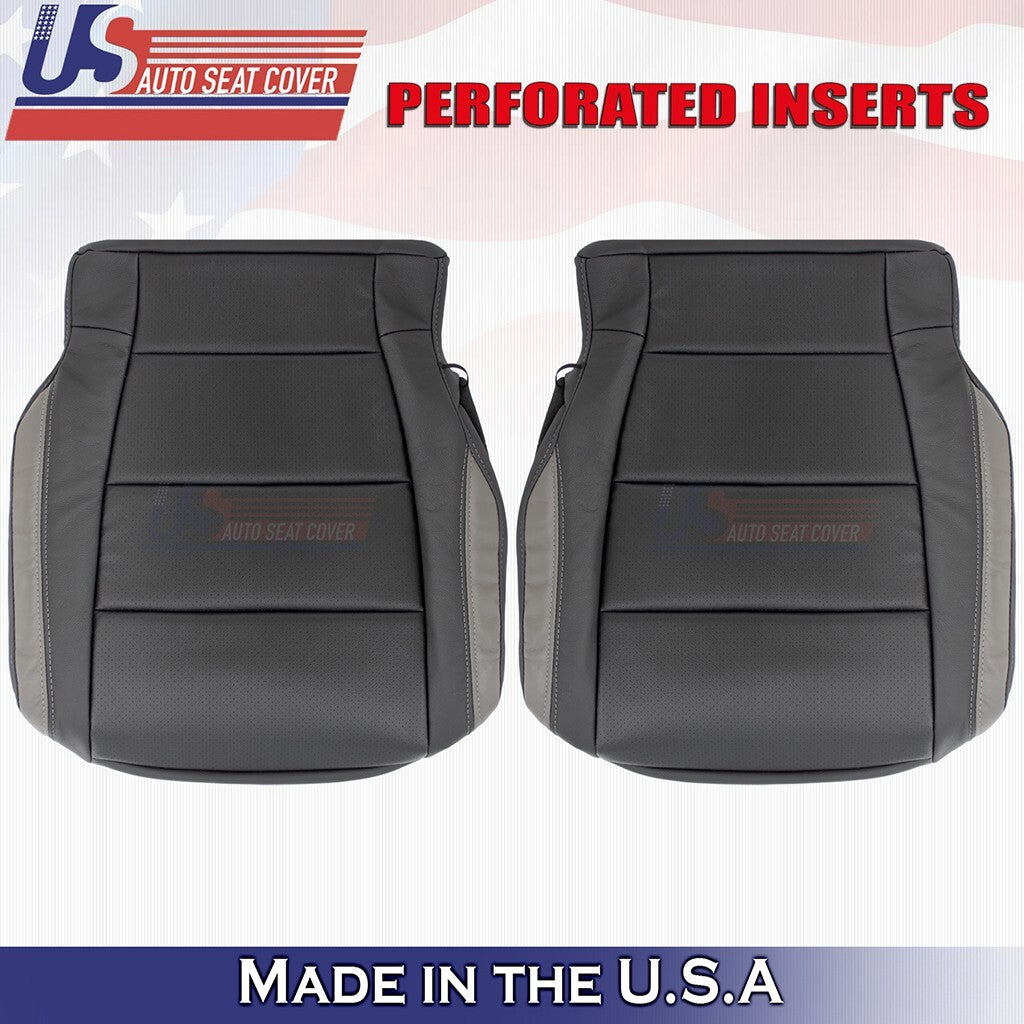 2017 2018 Fits Ford Raptor Driver &Passenger Bottoms Perf Leather Cover Black