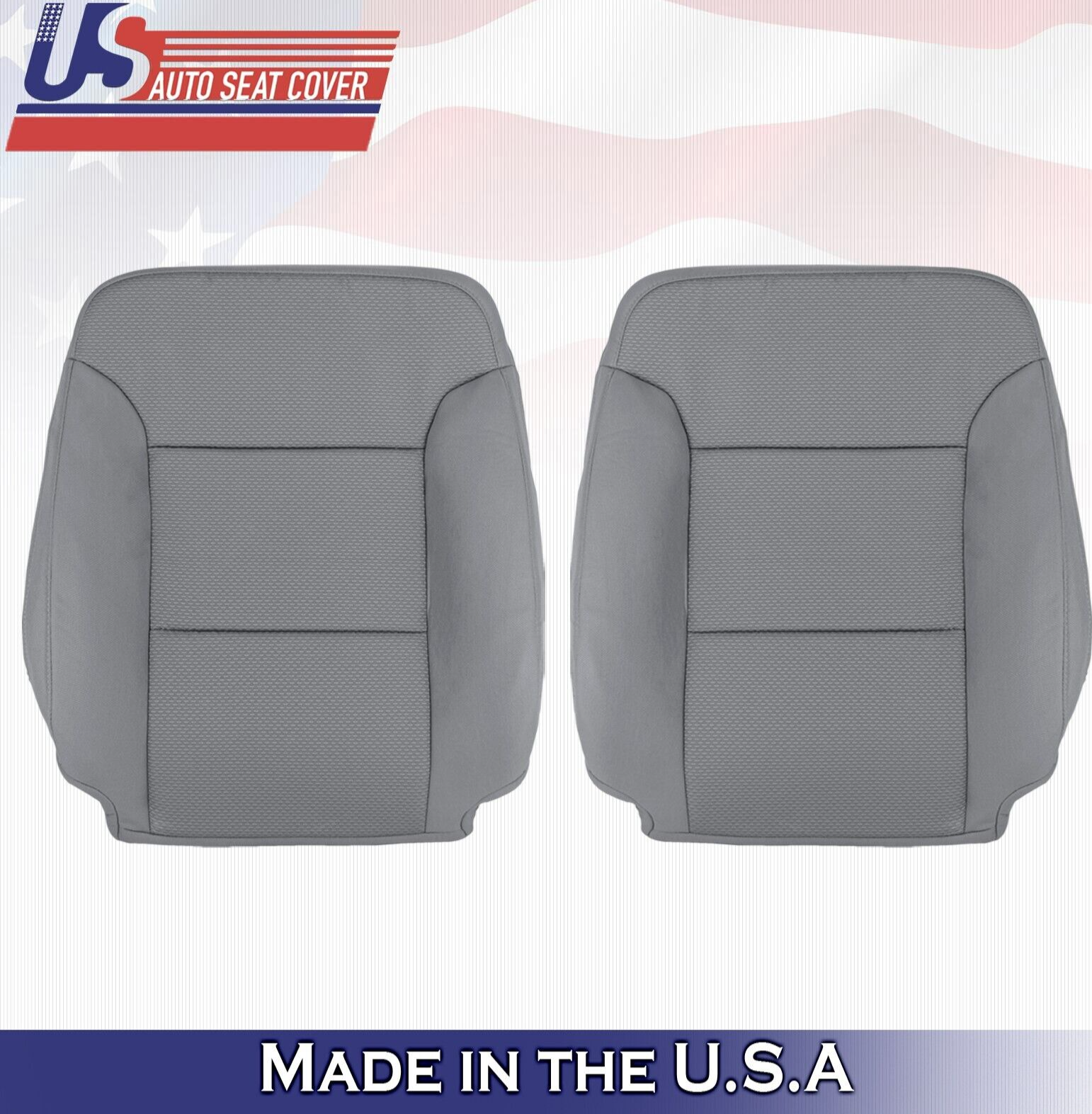2017 2018 For Chevy Silverado 2500 3500 Driver & Passenger Top Cloth Covers Gray