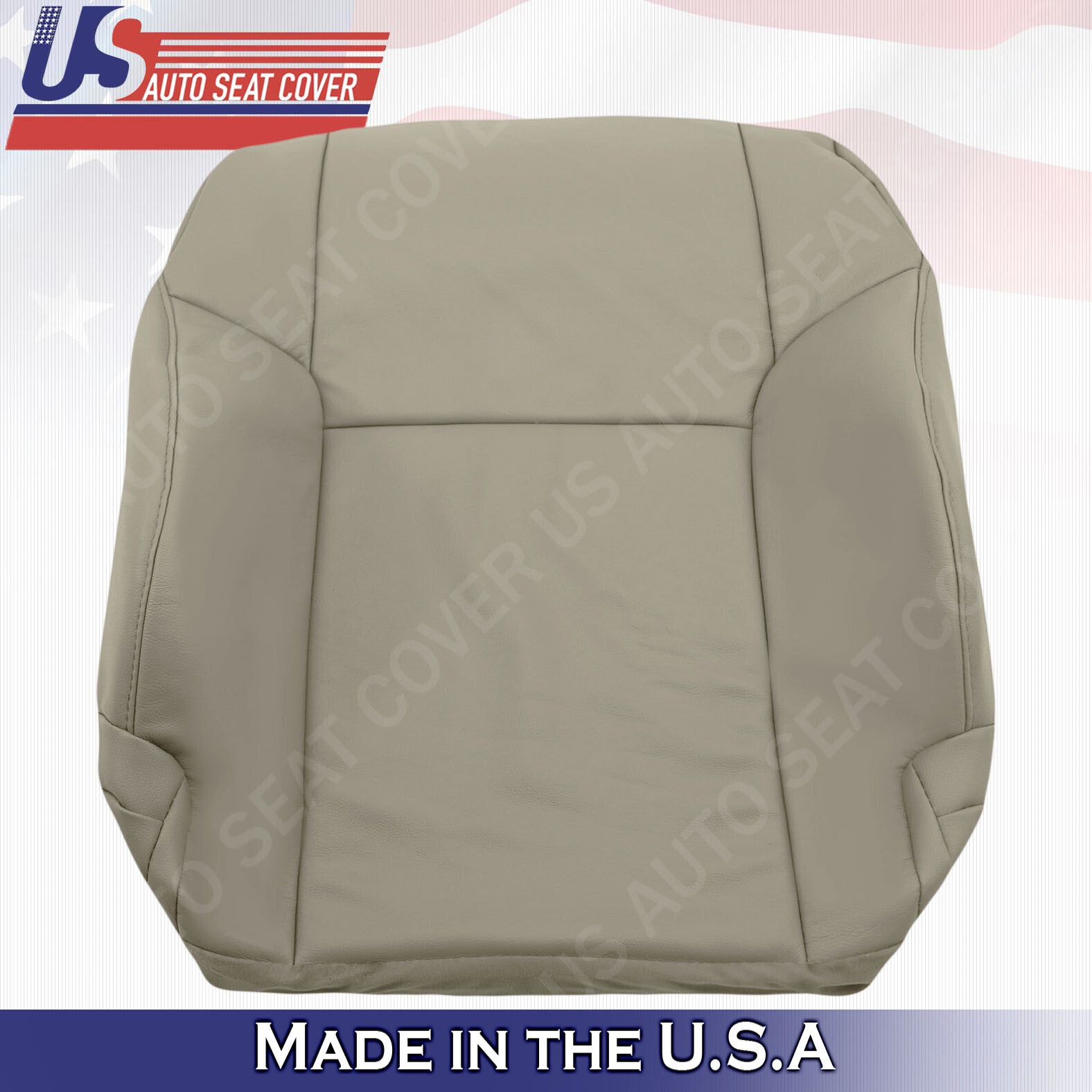 For 2003 to 2009 Toyota 4Runner Driver & Passenger Tops Leather Seat Cover Taupe