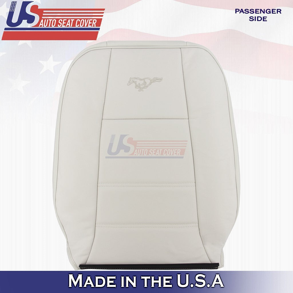 1999-2004 Fits Ford Mustang V6Passenger Bottom &Top Leather Seat Cover White