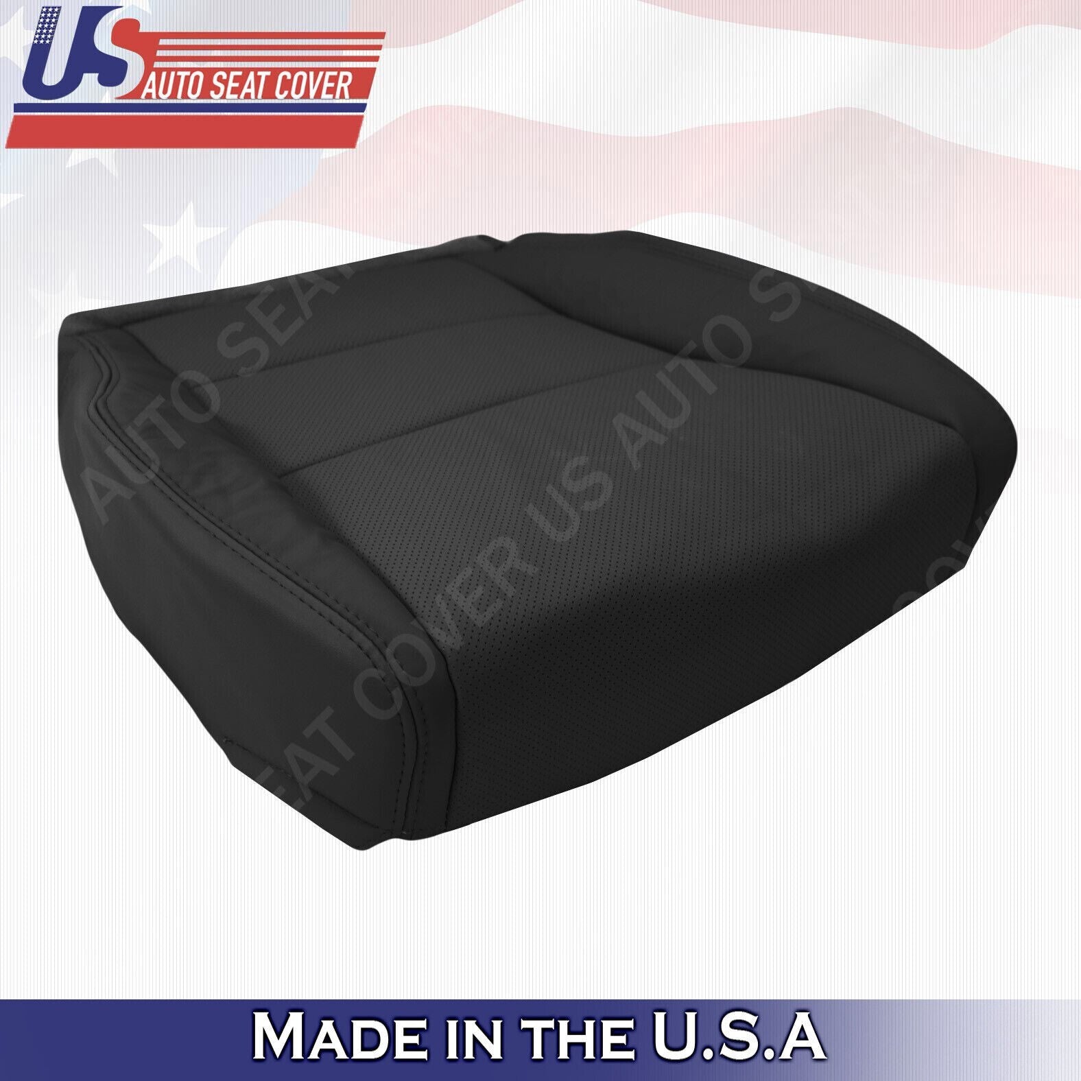 2011 2012 For Acura RDX Passenger Top & Bottom Synthetic Perf Leather Covers BLK