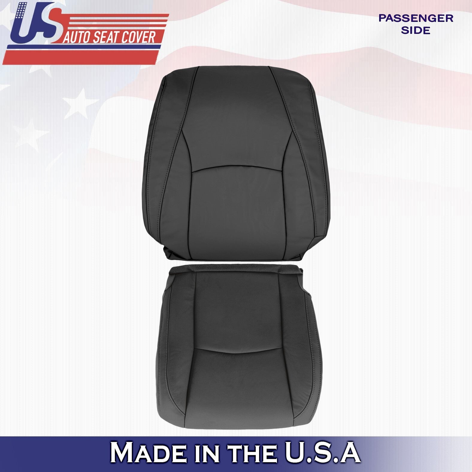 2004 2005 For Lexus RX350 RX330 RX400 Passenger Top & Bottom Leather Covers BLK