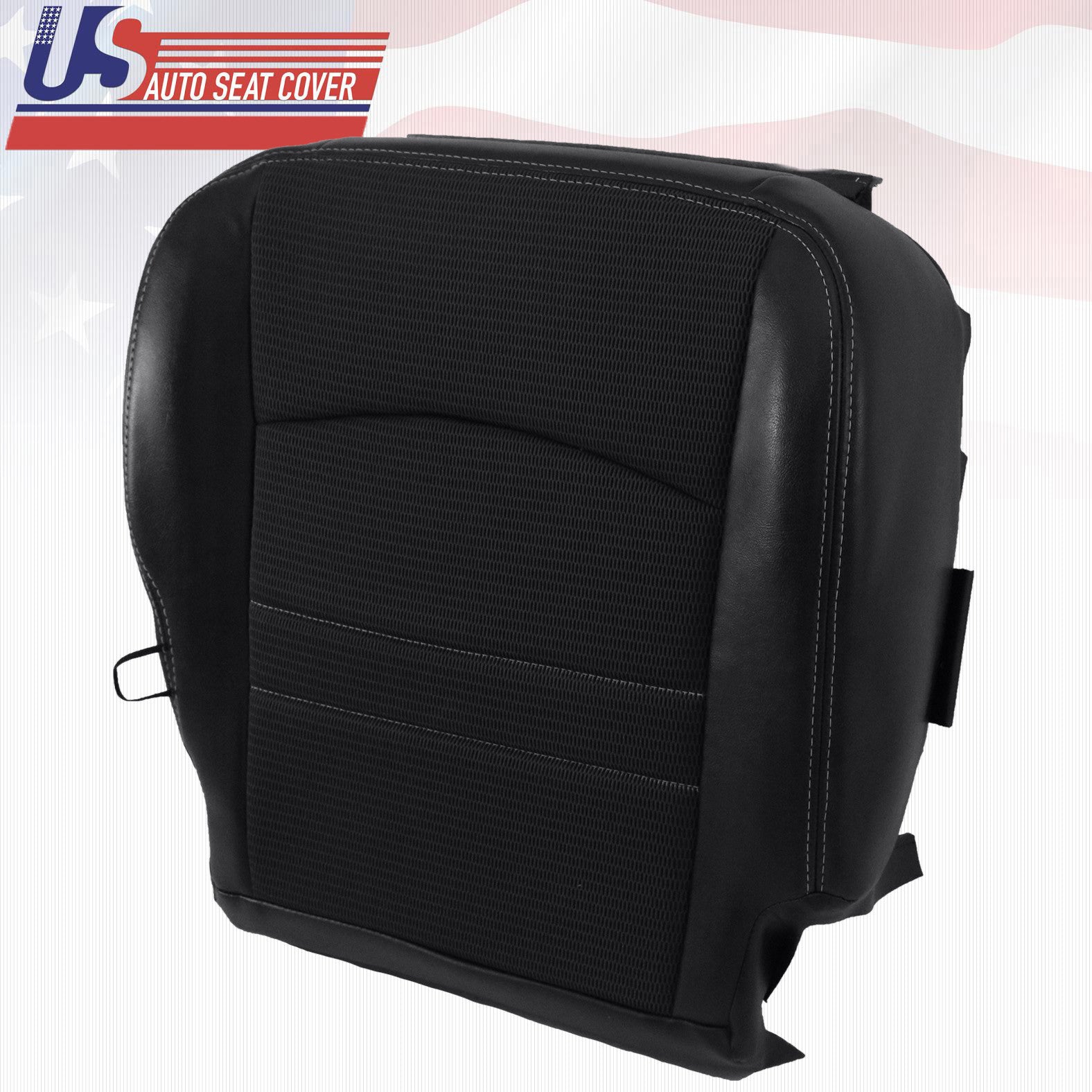 2011 2012 For Dodge Ram Sport Passenger Bottom Cloth/Vinyl Seat Cover Dark Gray