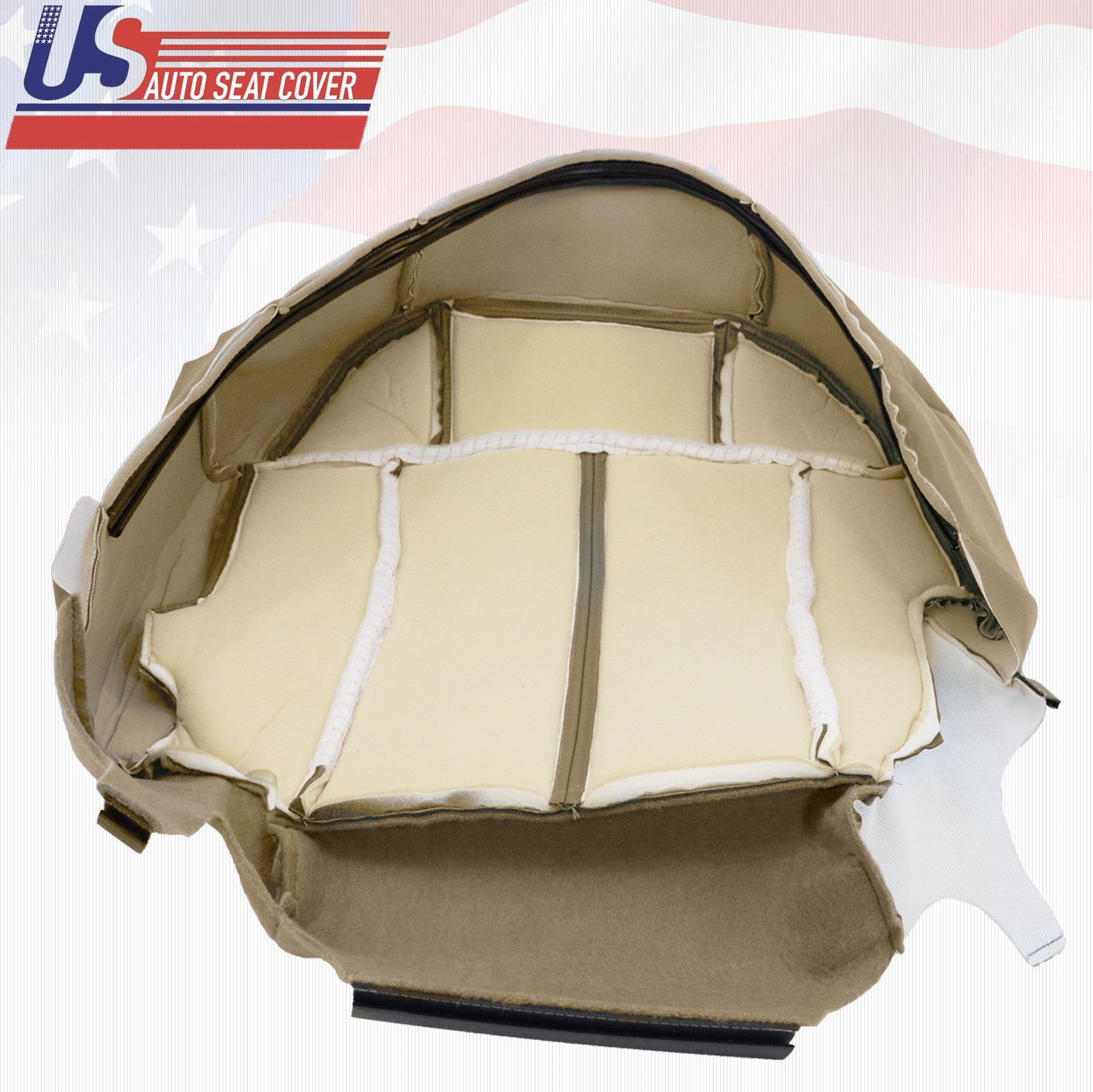 2000 2001 2002 GMC Tahoe Driver & Passenger Bottom Leather Seat Cover Light Tan