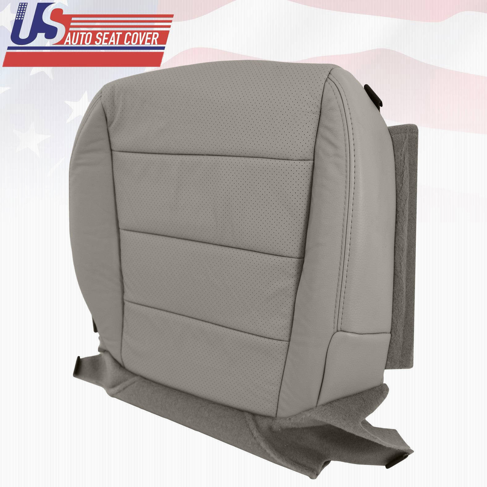 For 2007-08 ACURA TL TYPE S DRIVER BOTTOM PERFORATED LEATHER SEAT COVER IN GRAY