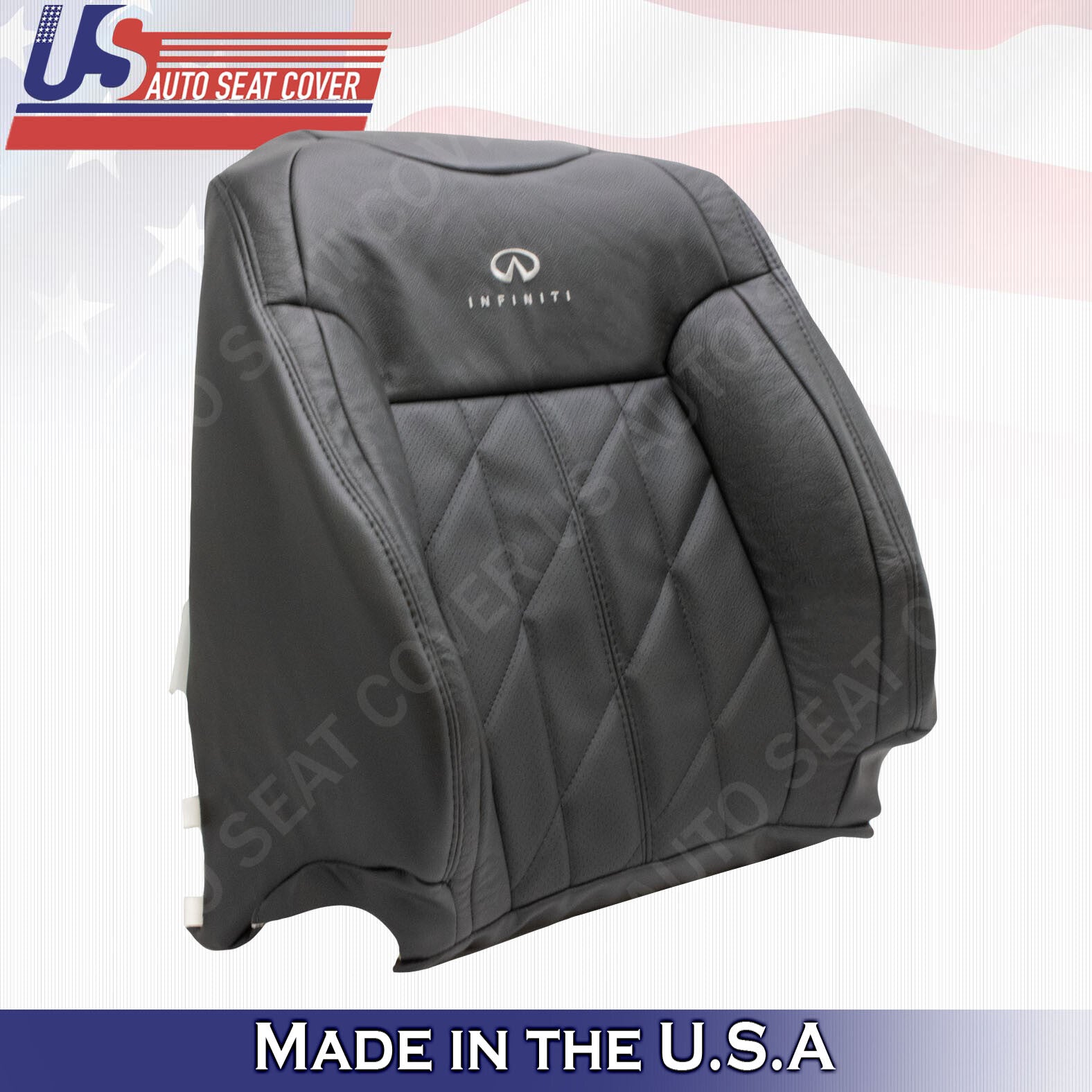 2014 2015 2016 2017 Infinity FX37 FX35 FX50 Driver Top Leather Seat Cover Black