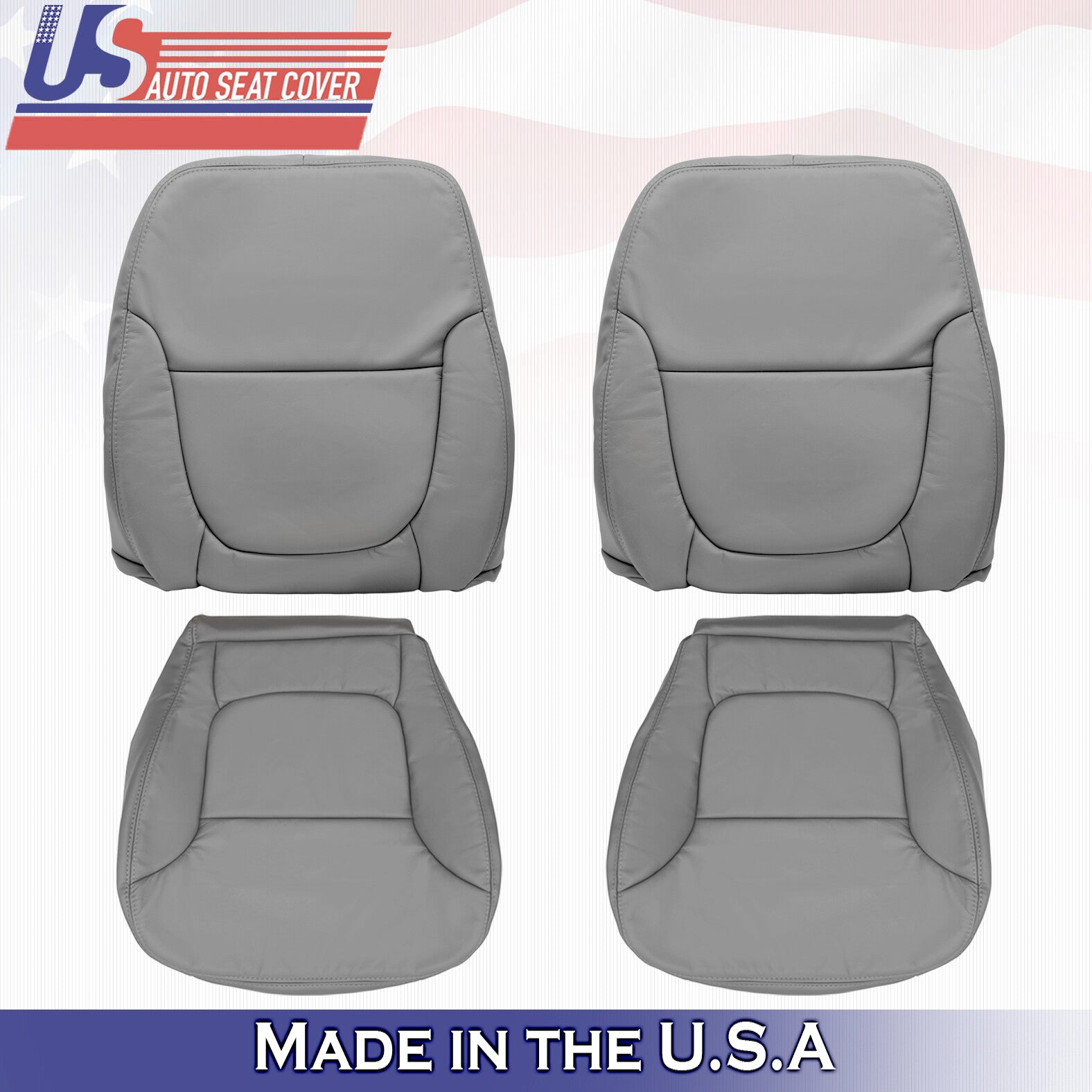 Fits for 2001 2002 2003 2004 TOYOTA TUNDRA FRONT LEFT/ RIGHT SEAT COVER SET GRAY
