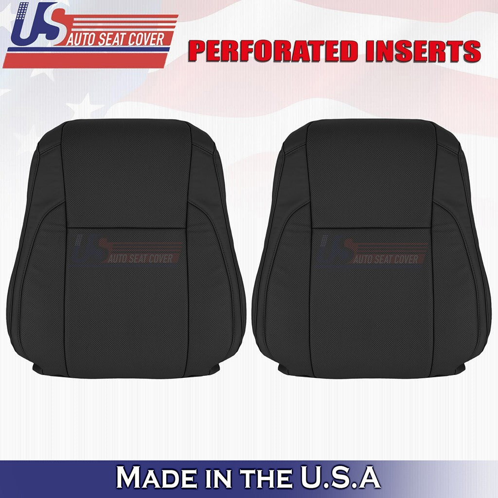 2014 to 2019 For Toyota Highlander Driver & Passenger Tops Leather Cover Black