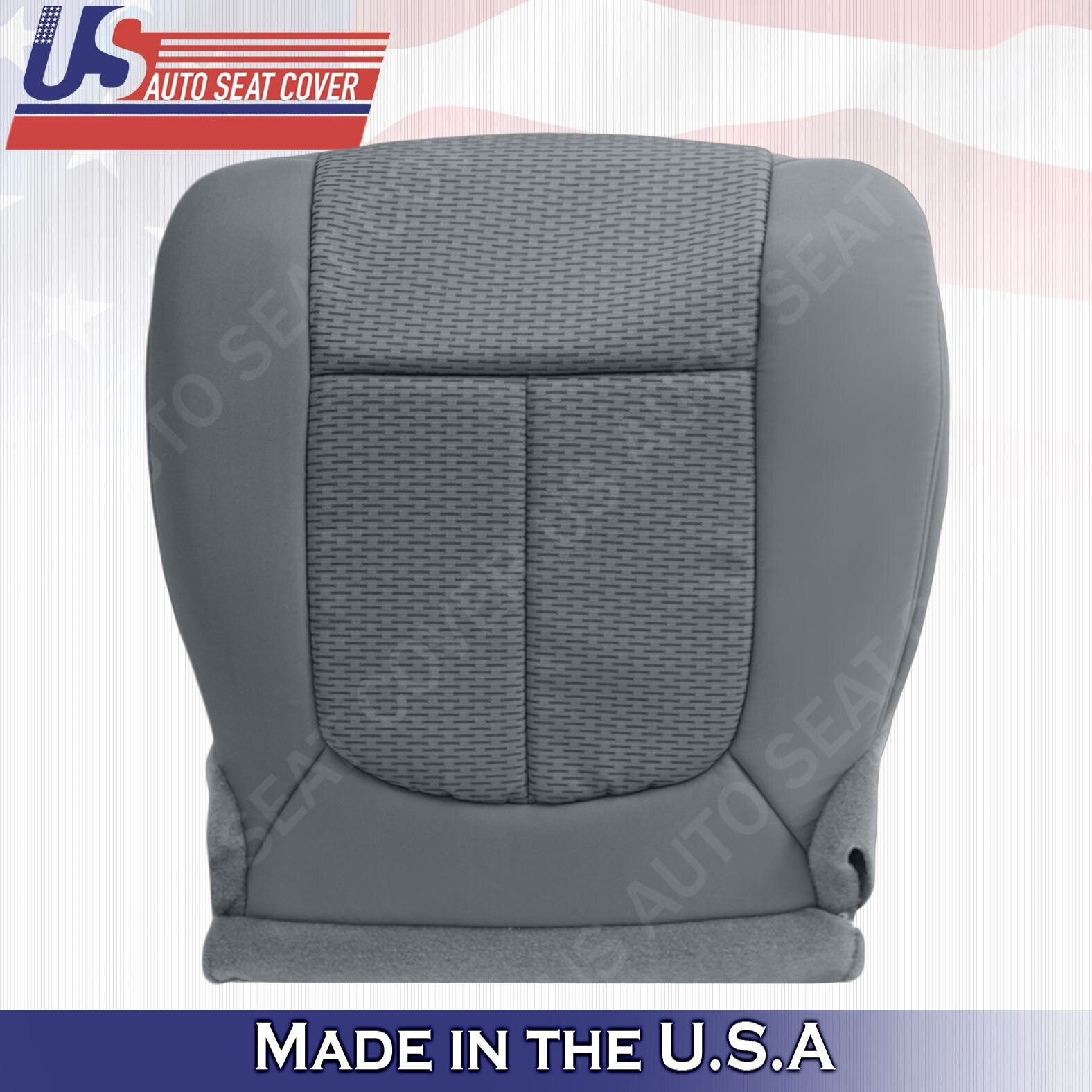 2011 To 2014 Fits Ford F150 Front Set Bottoms & Tops Cloth Seat Cover Gray