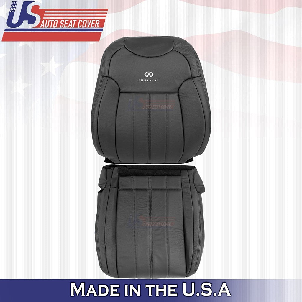 2009 to 2017 For Infiniti FX35 Passenger Upper & Lower Leather Cover Black