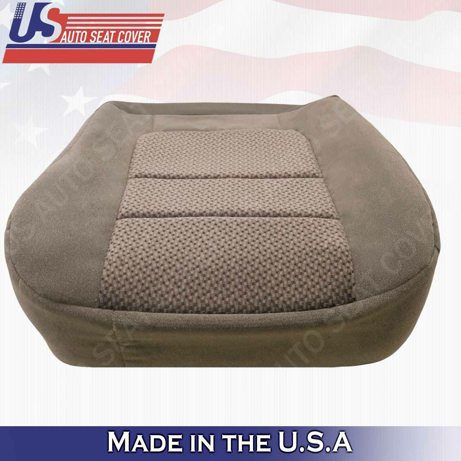 2001 Ford F250 F350 F450 F550 XLT PASSENGER Bottom Cloth Seat Cover 2-Tone Tan