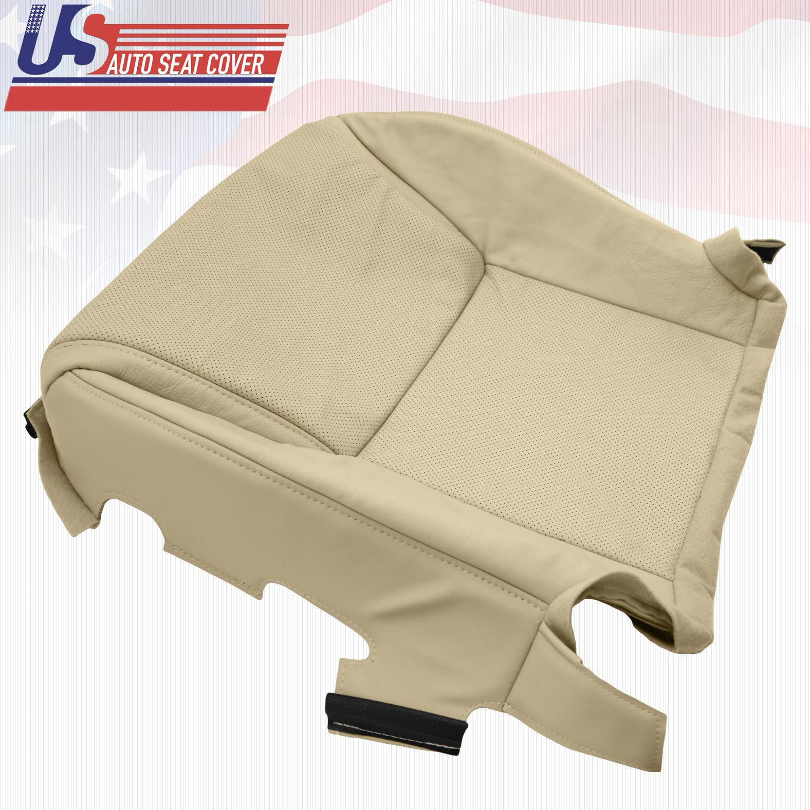 For Lexus 2008 to 2015 Lx570 PASSENGER Bottom Perforated Seat Cover Tan Leather