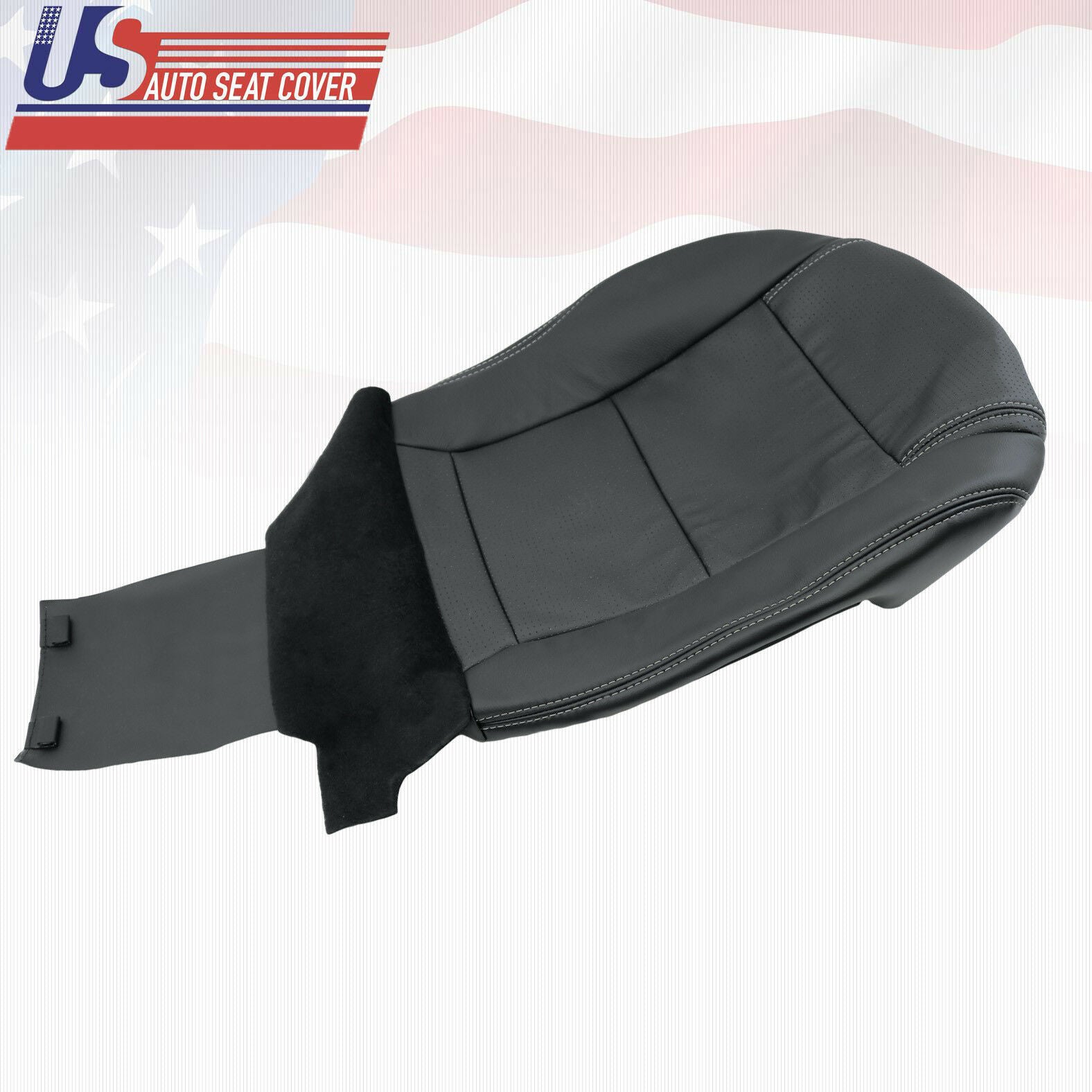 2001 to 2006 For Acura MDX 2x Top & 2x Bottom Leather Seat Covers Black