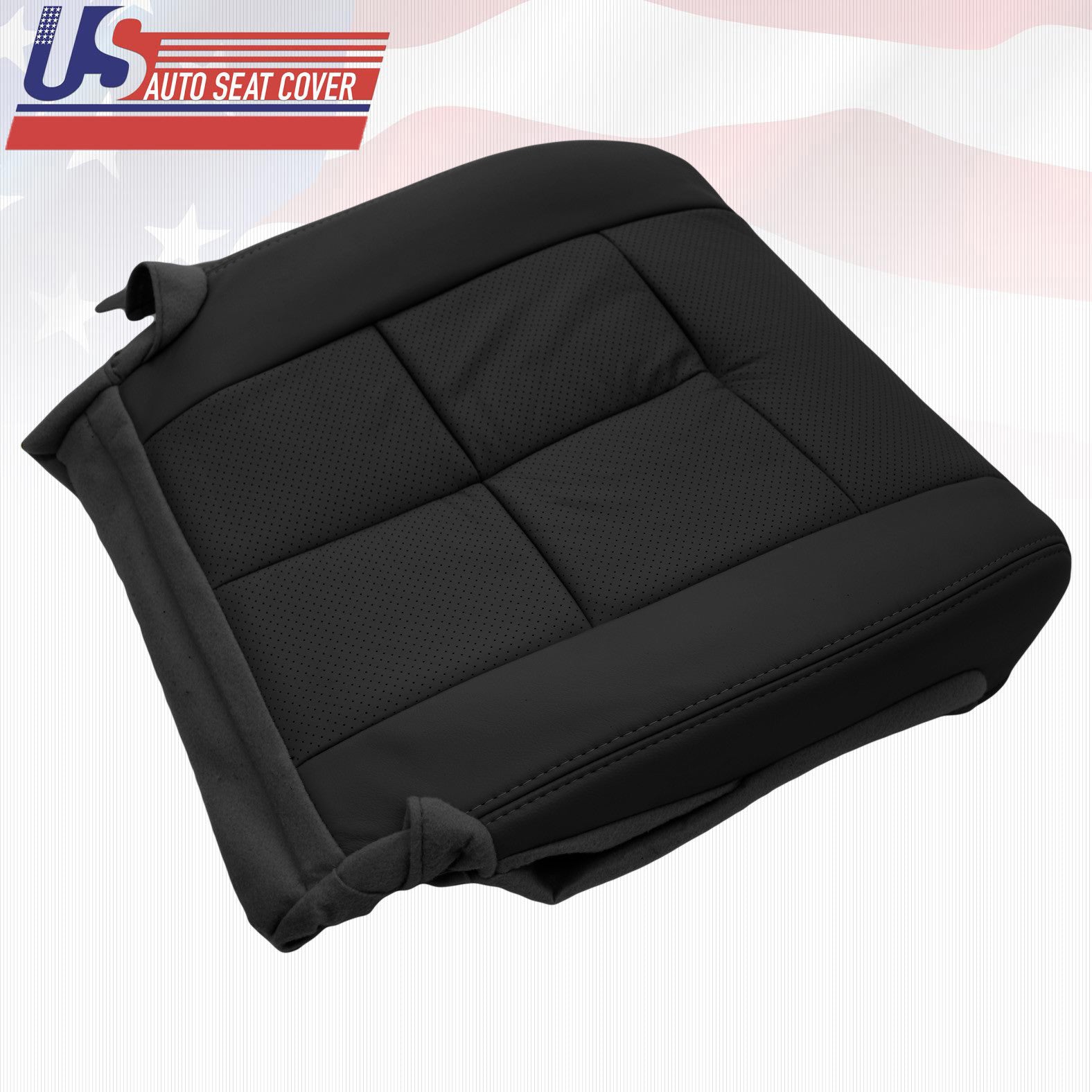 07-12 Lincoln Ultimate Driver Bottom Seat Cover in Leather Charcoal Black