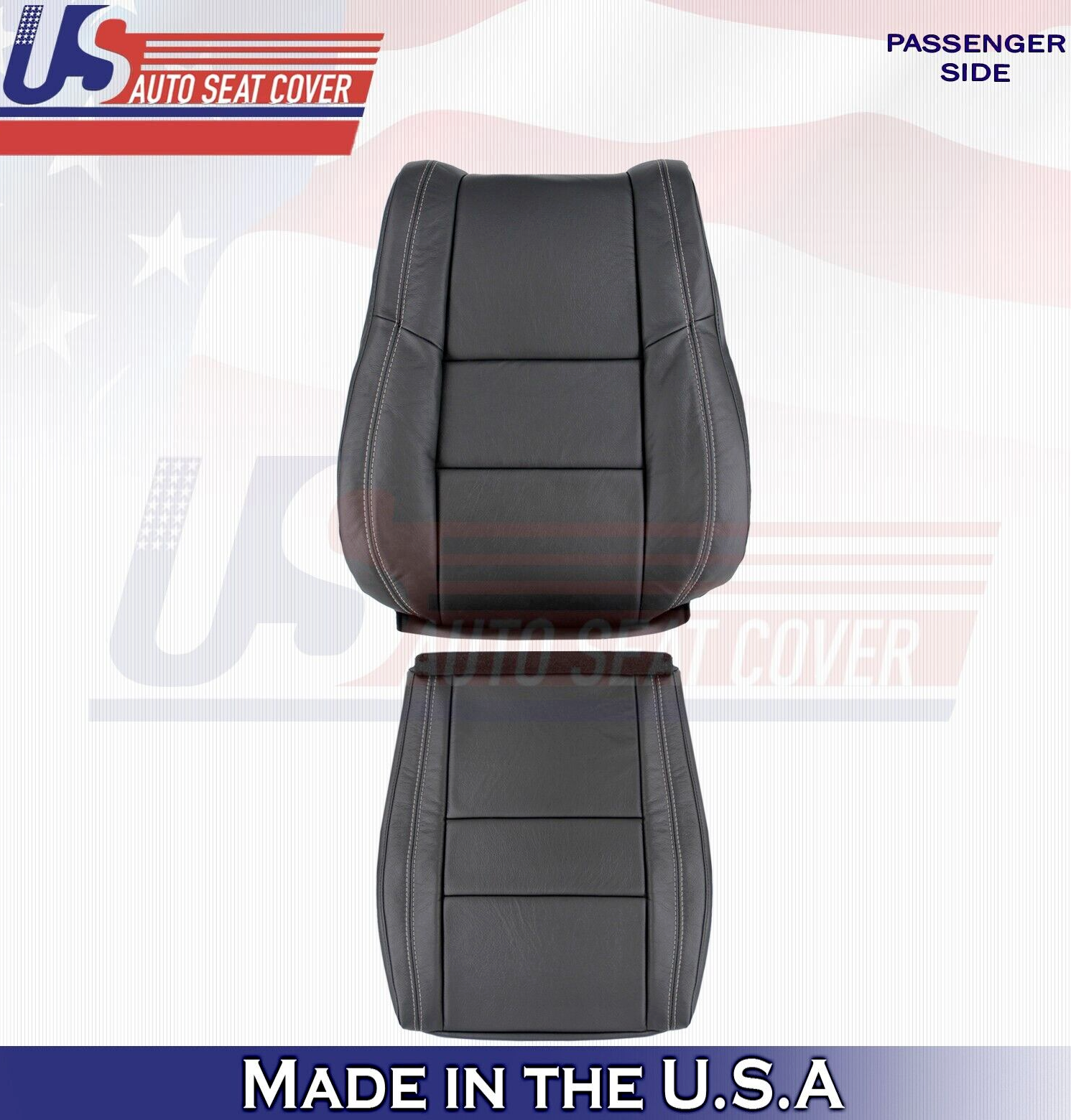 2020 For Jeep Grand Cherokee Limited Passenger Top & Bottom Leather Covers Black