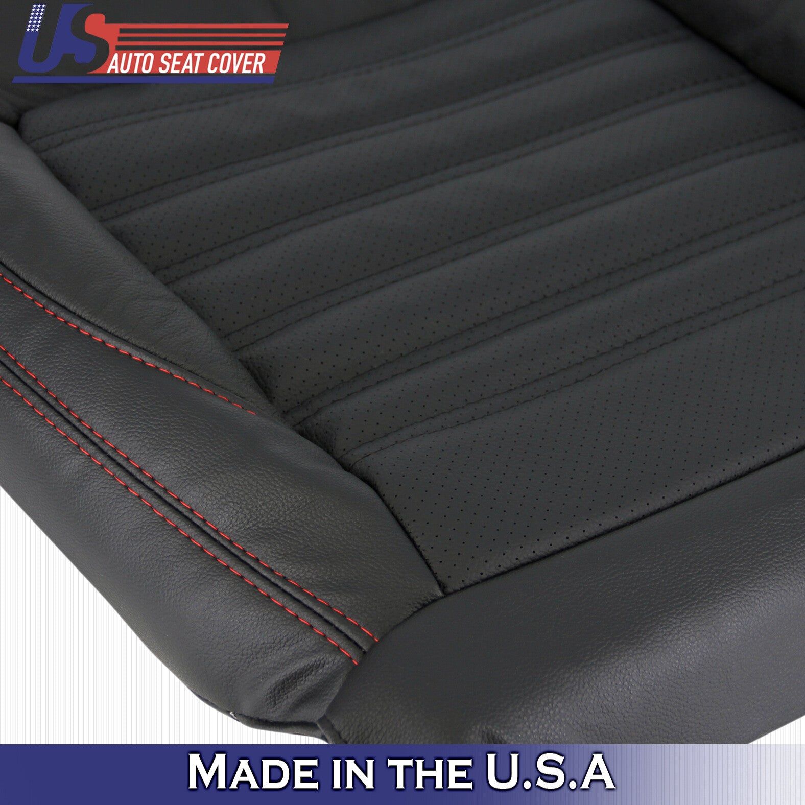 For 2015 16 2017 2018  Volkswagen Jetta GLI Driver Bottom Seat Leather Cover Blk
