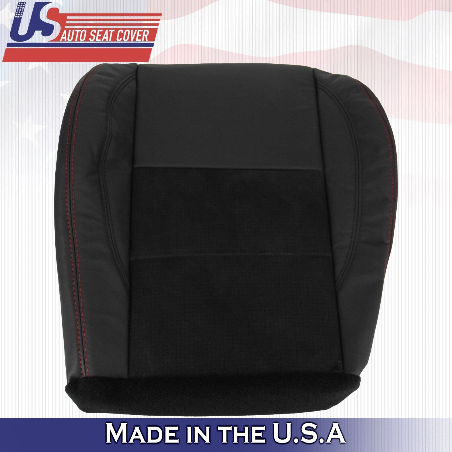 2010 For Dodge Charger RT Driver & Passenger Bottom Perf Leather Seat Covers BLK